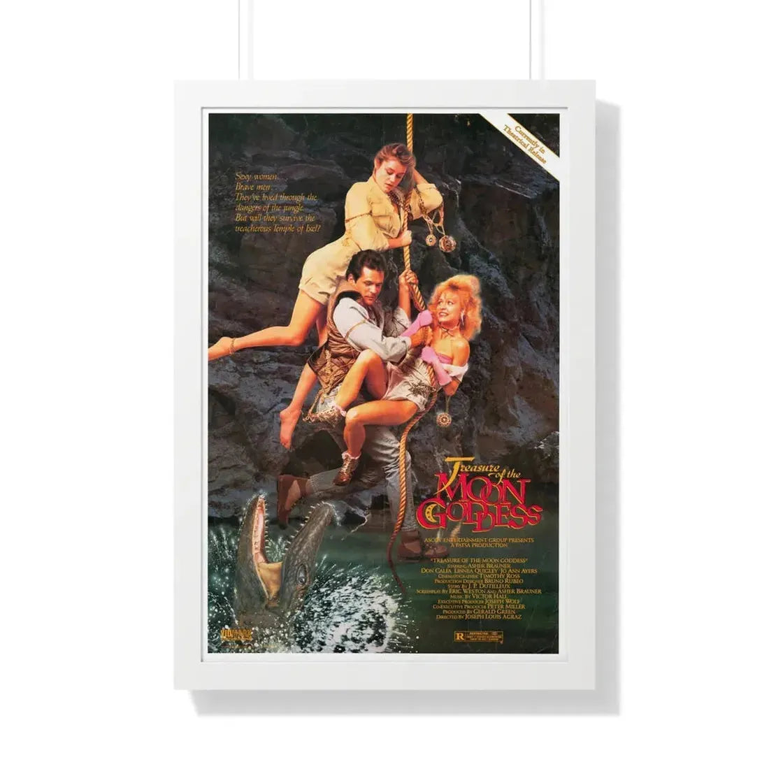 TREASURE OF THE MOON GODDESS 1987 - Framed Movie Poster 20" x 30" White - The Sticker Space