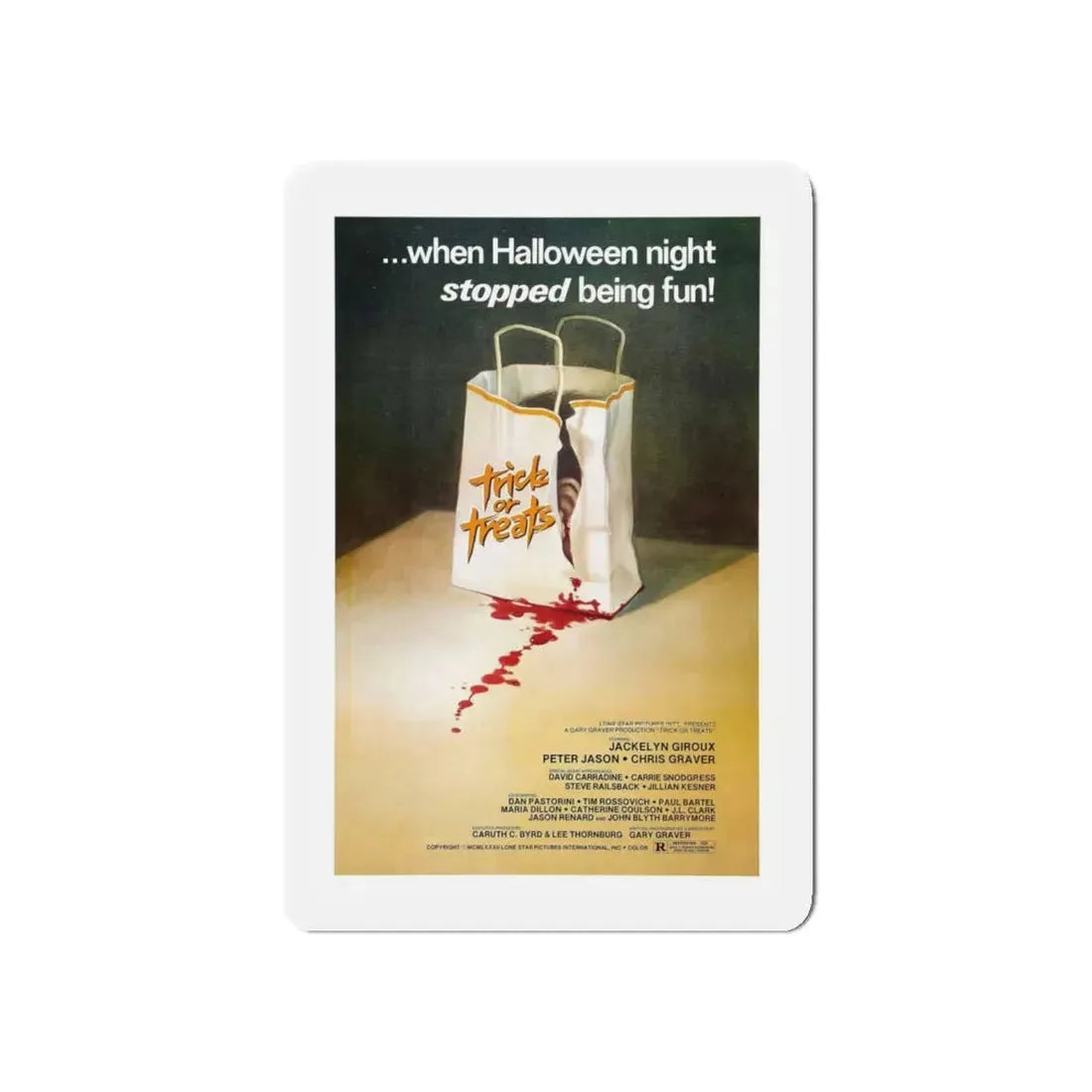 TRICK OR TREATS 1982 Movie Poster - Refrigerator Magnet 5 Inch - The Sticker Space