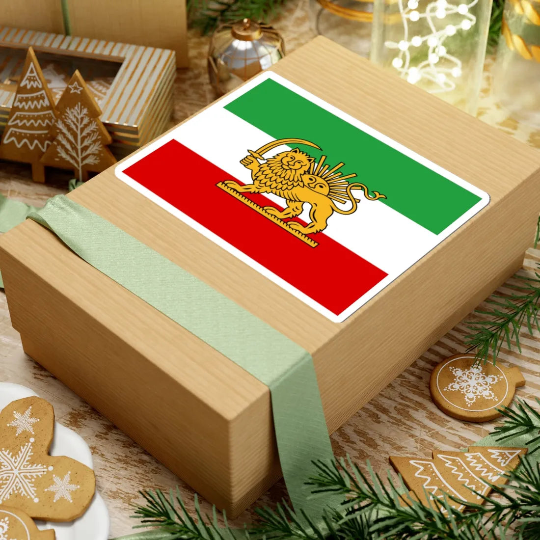 Tricolour Flag of Iran 1886 (Iran) STICKER Vinyl Kiss-Cut Decal - The Sticker Space