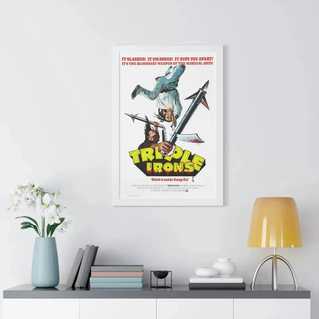 TRIPLE IRONS 1971 - Framed Movie Poster - The Sticker Space