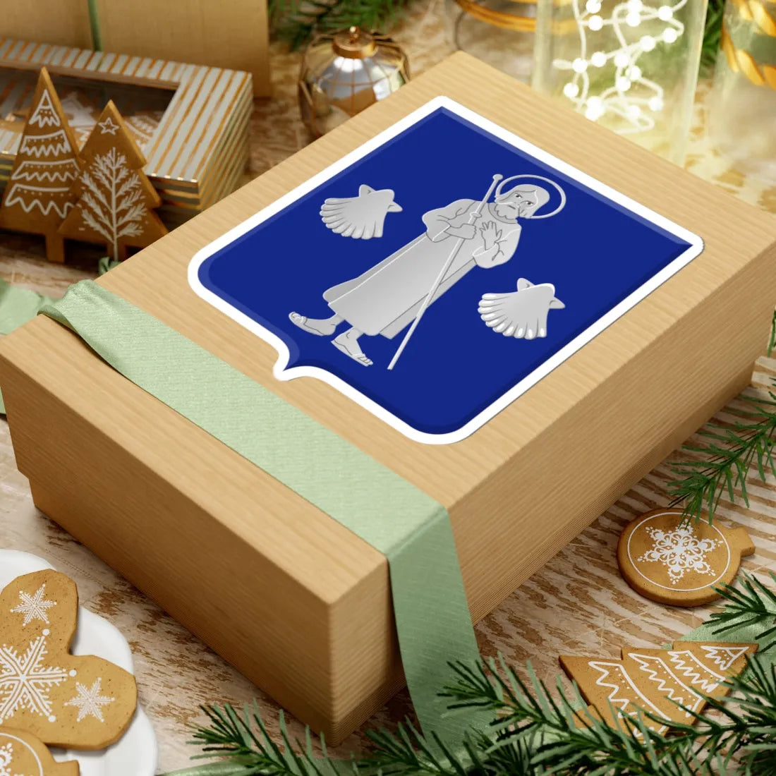 Troisponts wapen (Belgium) (Coat of Arms) STICKER Vinyl Kiss-Cut Decal - The Sticker Space