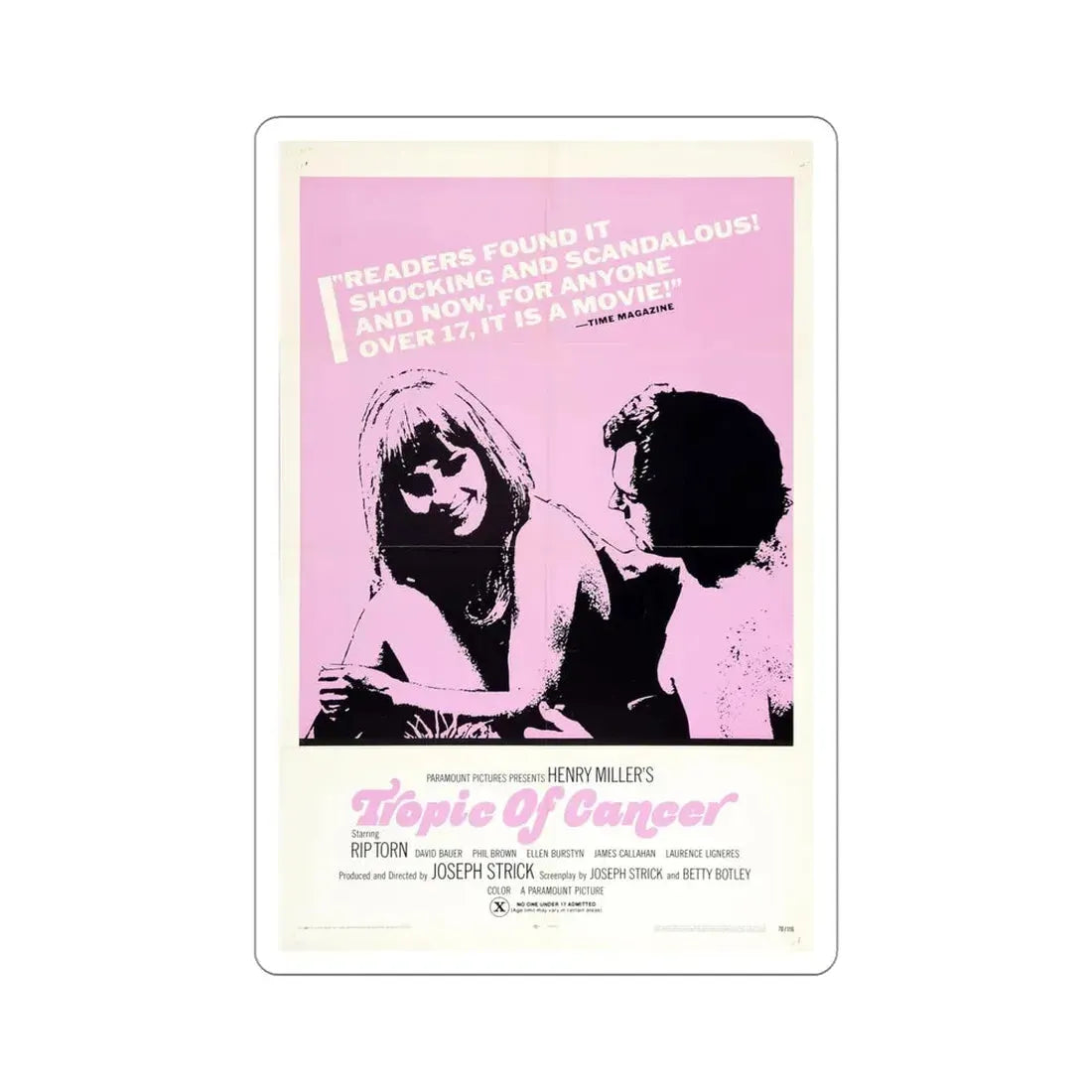 Tropic of Cancer 1970 Movie Poster STICKER Vinyl Die-Cut Decal 5 Inch - The Sticker Space