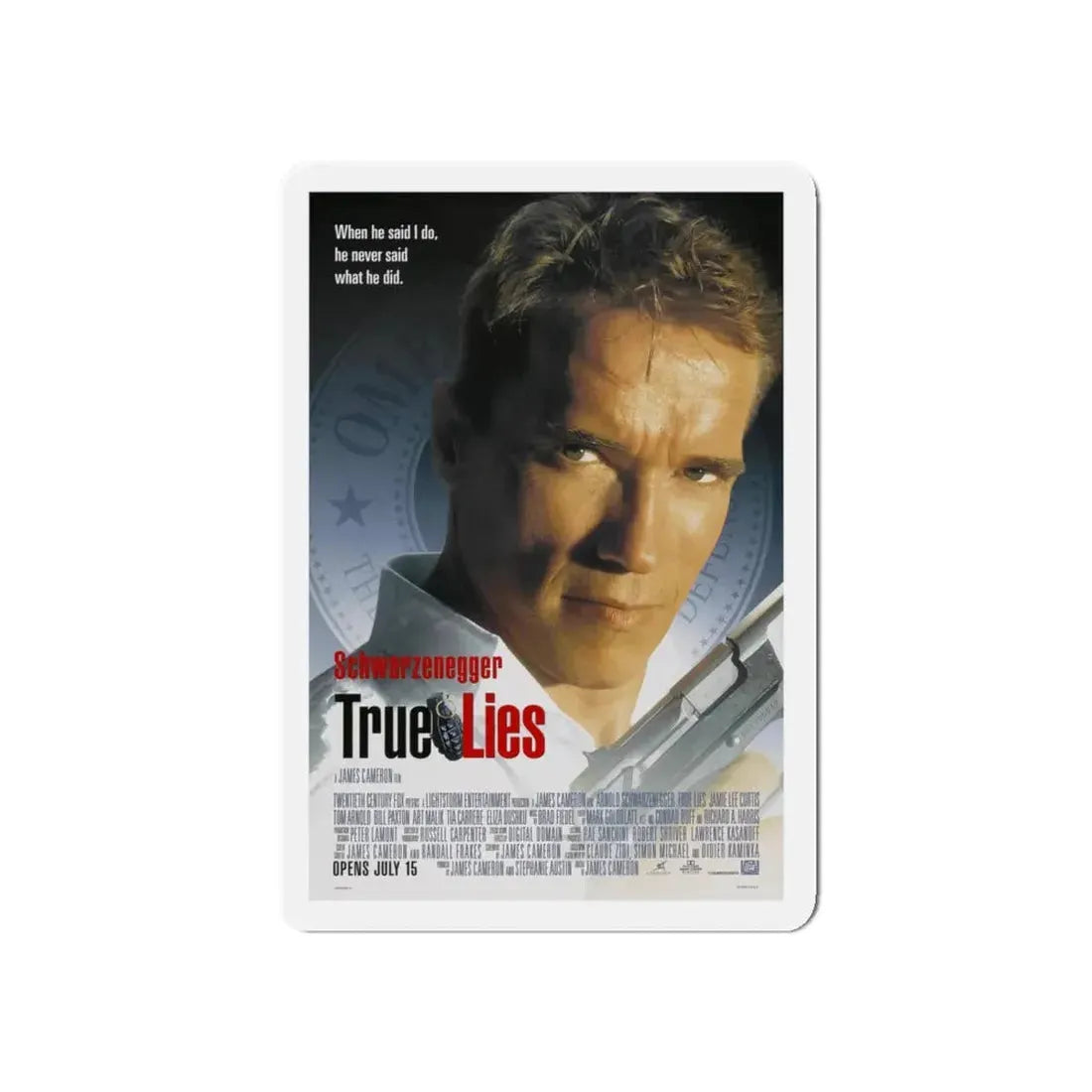 TRUE LIES 1994 Movie Poster - Refrigerator Magnet 5 Inch - The Sticker Space
