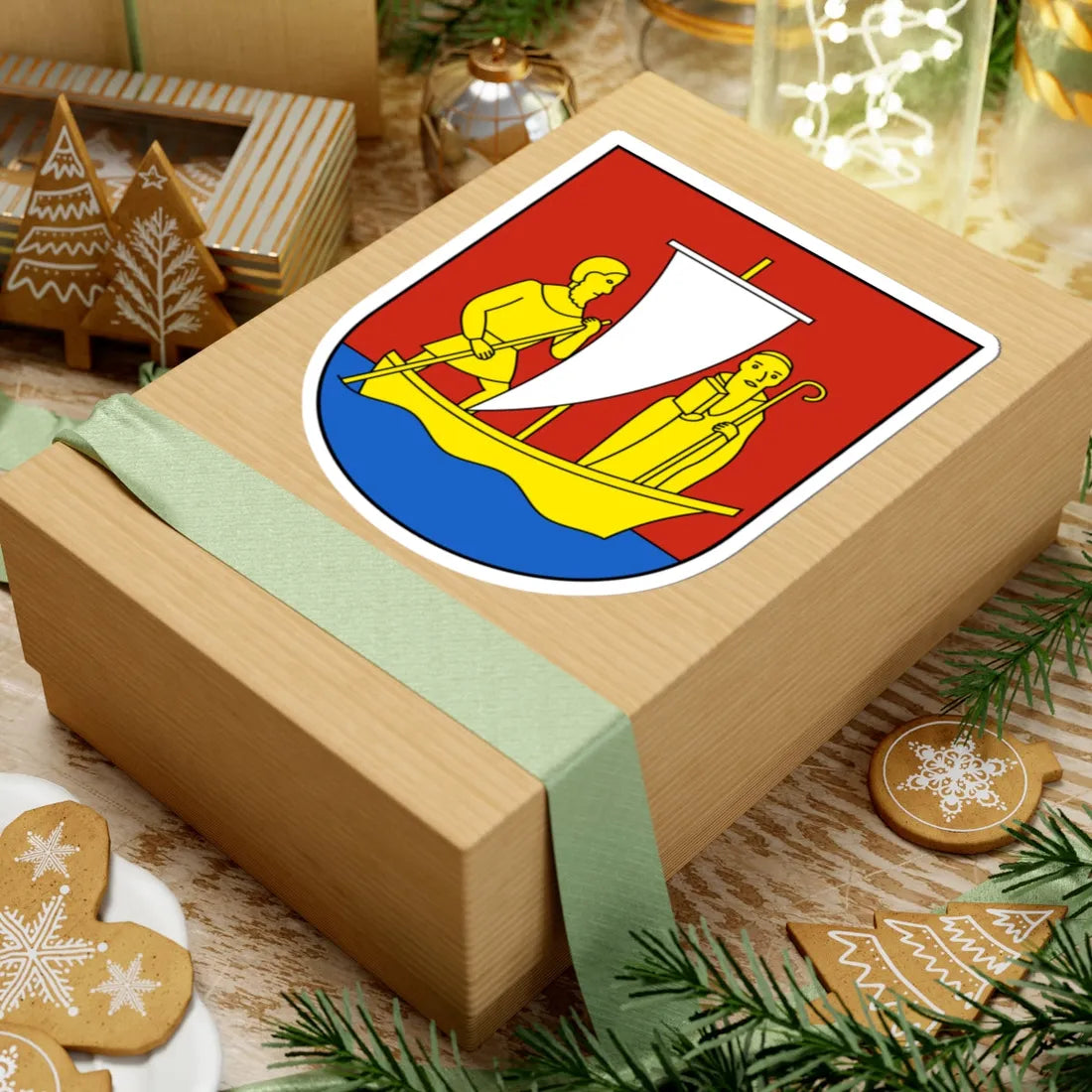 Tuggen-blazon (Switzerland) (Coat of Arms) STICKER Vinyl Kiss-Cut Decal - The Sticker Space