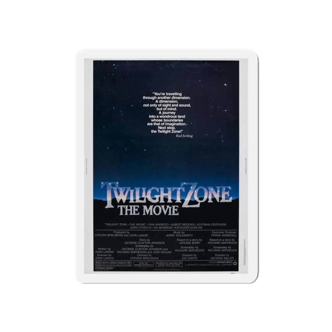 TWILIGHT ZONE THE MOVIE 1983 Movie Poster - Refrigerator Magnet 5 Inch Die-Cut - The Sticker Space
