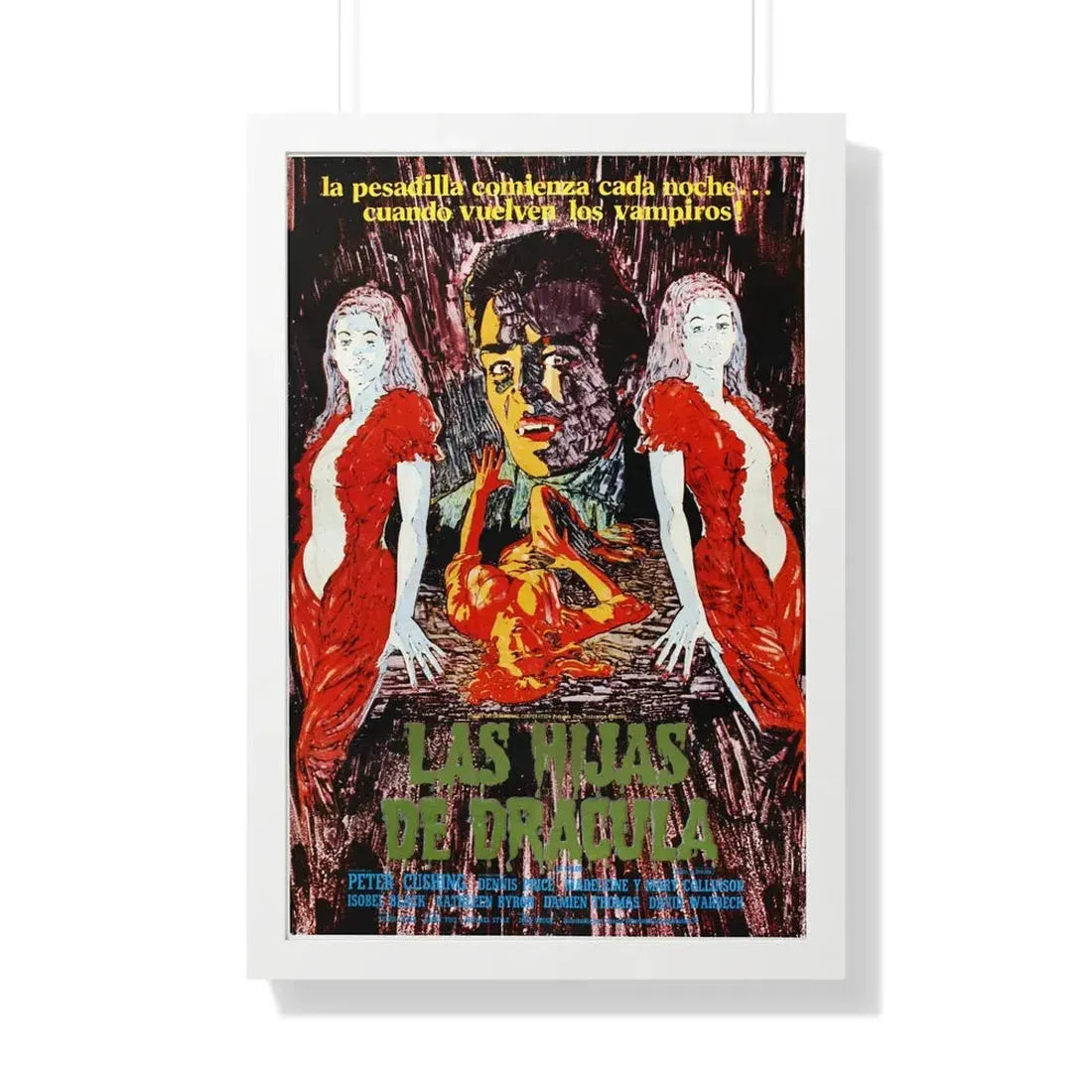 TWINS OF EVIL (2) 1971 - Framed Movie Poster 20" x 30" White - The Sticker Space