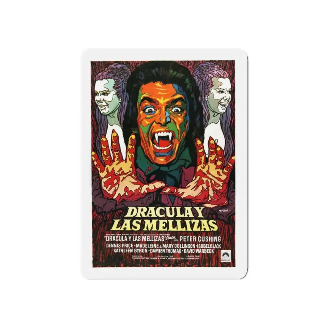 TWINS OF EVIL (3) 1971 Movie Poster - Refrigerator Magnet 5 Inch Die-Cut - The Sticker Space