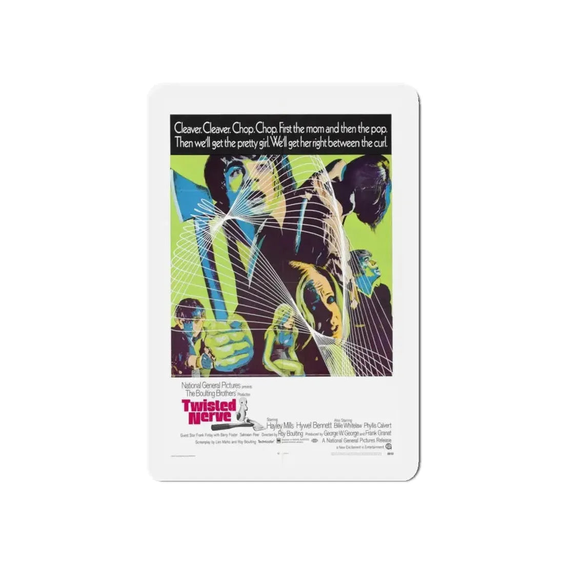 TWISTED NERVE 1968 Movie Poster - Refrigerator Magnet 5 Inch - The Sticker Space