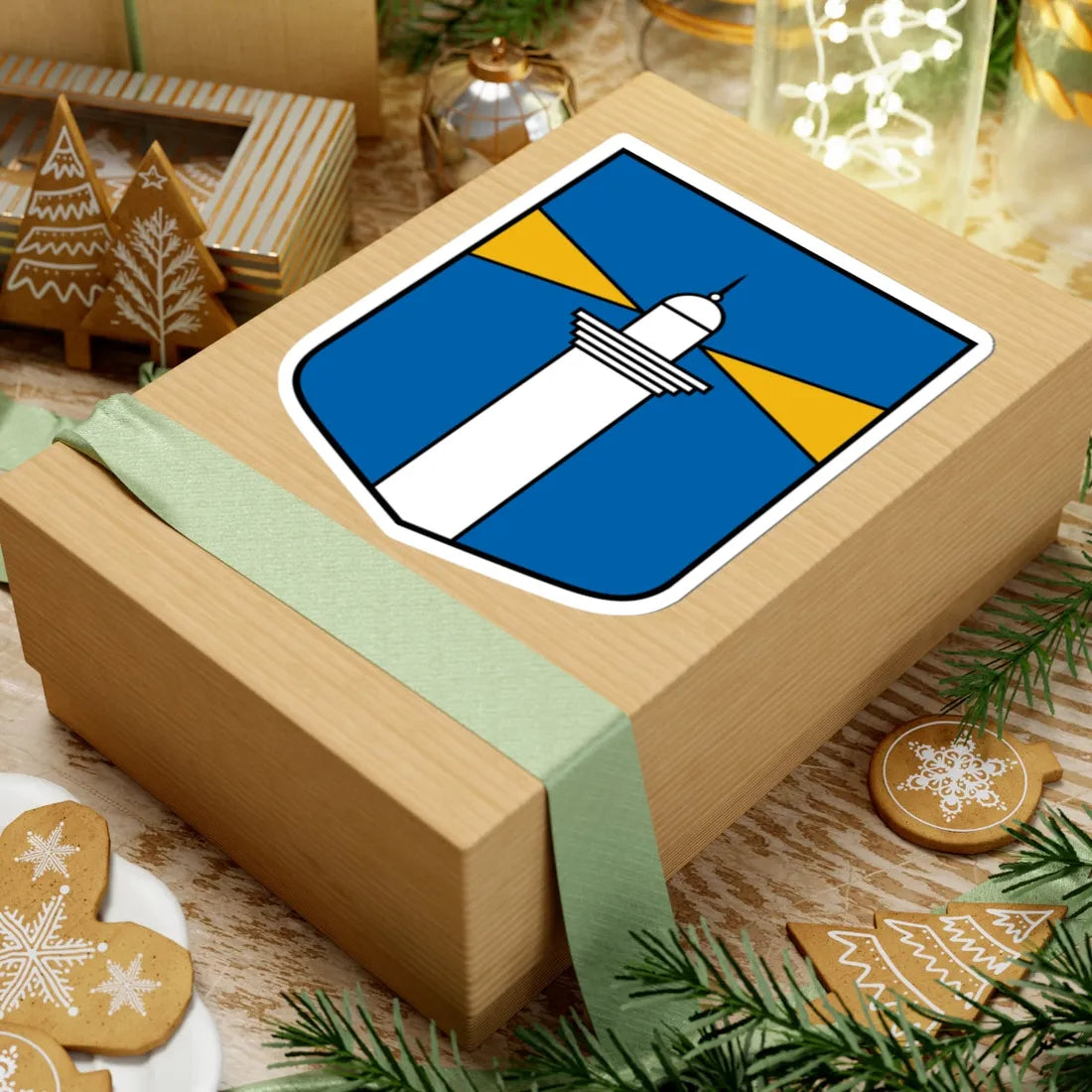 Užavas pagasts COA (Latvia) (Coat of Arms) STICKER Vinyl Kiss-Cut Decal - The Sticker Space