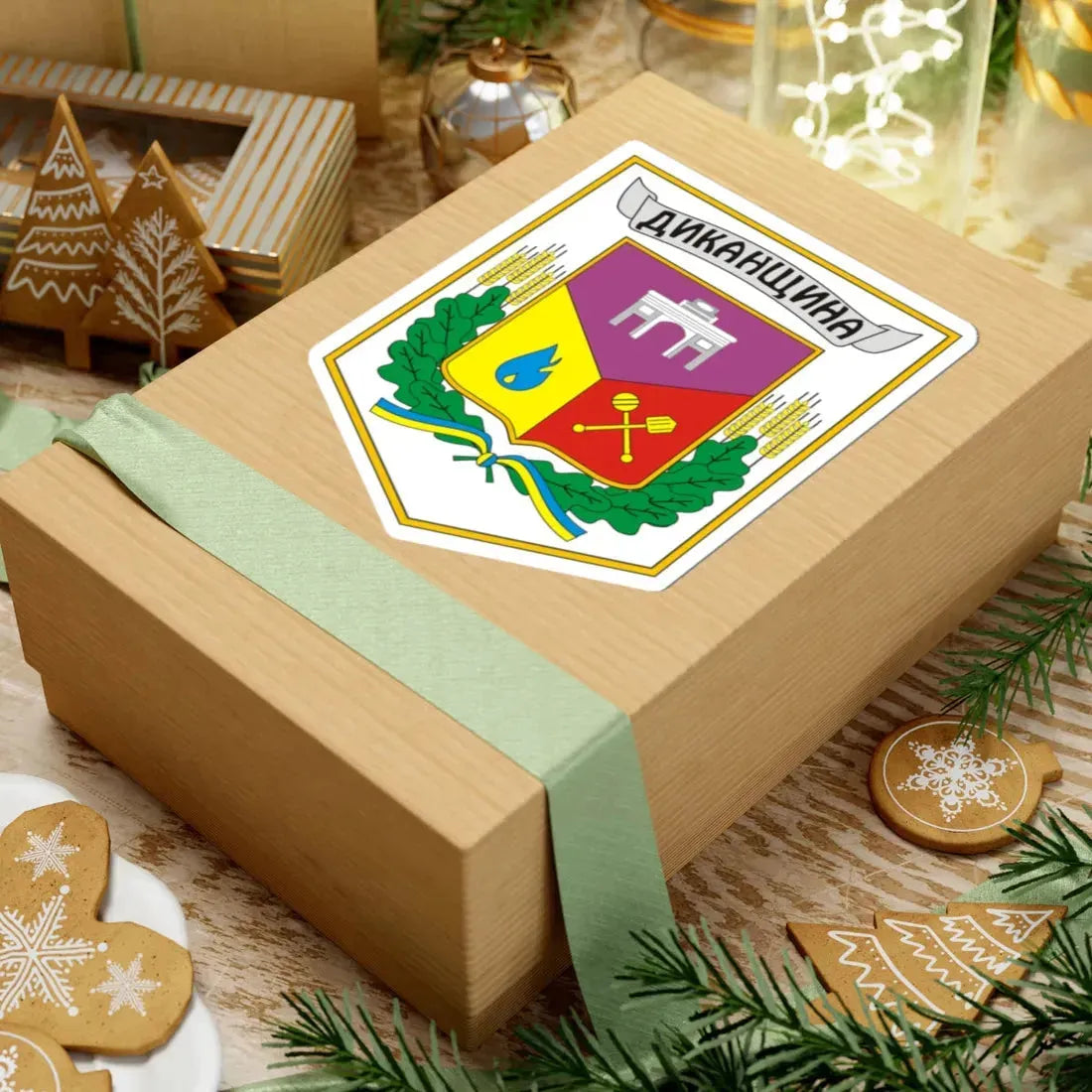 Герб Диканського району (Ukraine) (Coat of Arms) STICKER Vinyl Kiss-Cut Decal - The Sticker Space