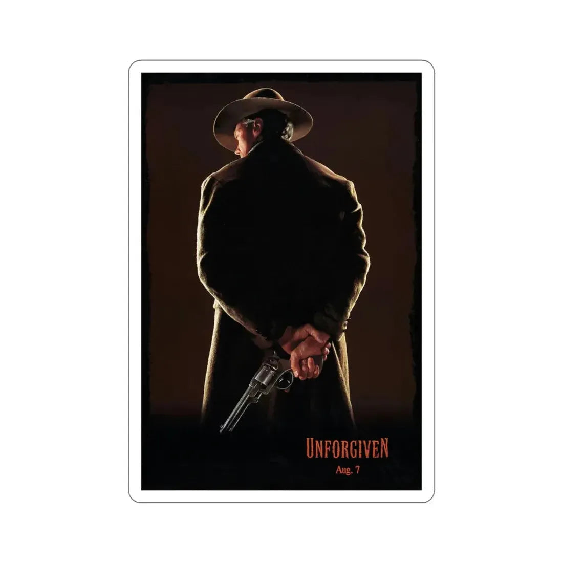 Unforgiven 1992 Movie Poster STICKER Vinyl Die-Cut Decal 5 Inch - The Sticker Space