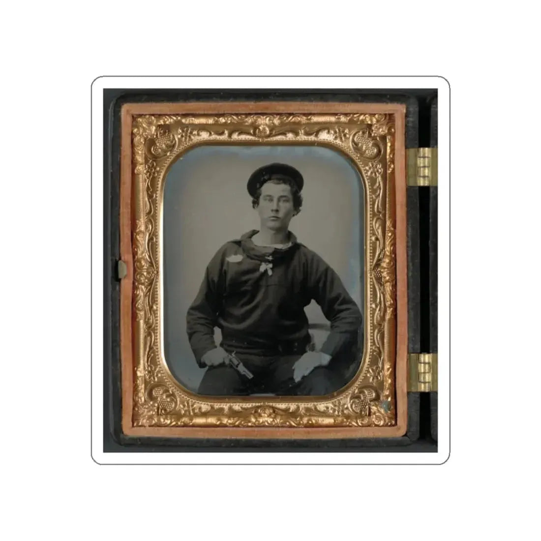 Unidentified Sailor In Union Uniform With Pistol (U.S. Civil War) STICKER Vinyl Die-Cut Decal - The Sticker Space