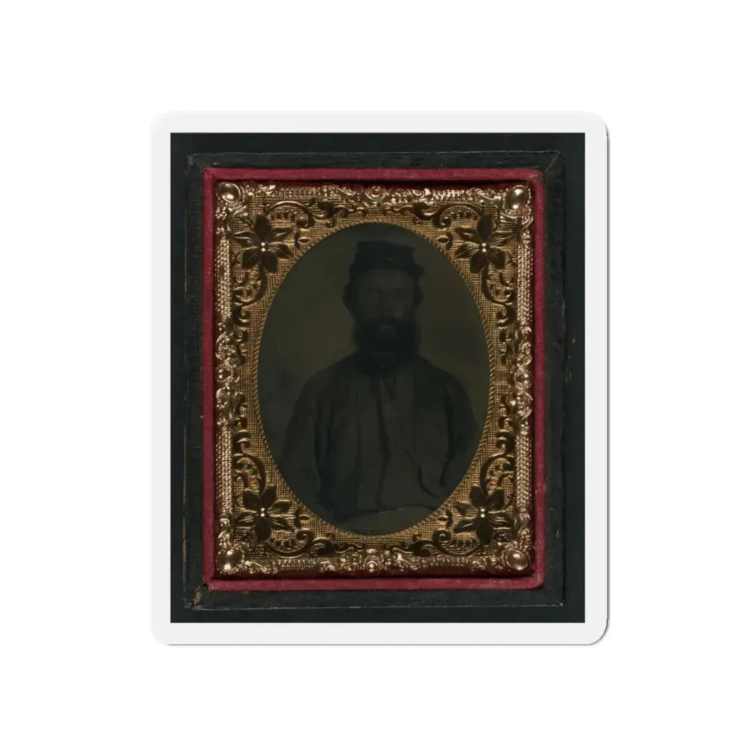 Unidentified Soldier In Union Uniform And Forage Cap 001(2) (U.S. Civil War) Refrigerator Magnet 5 Inch Die-Cut - The Sticker Space