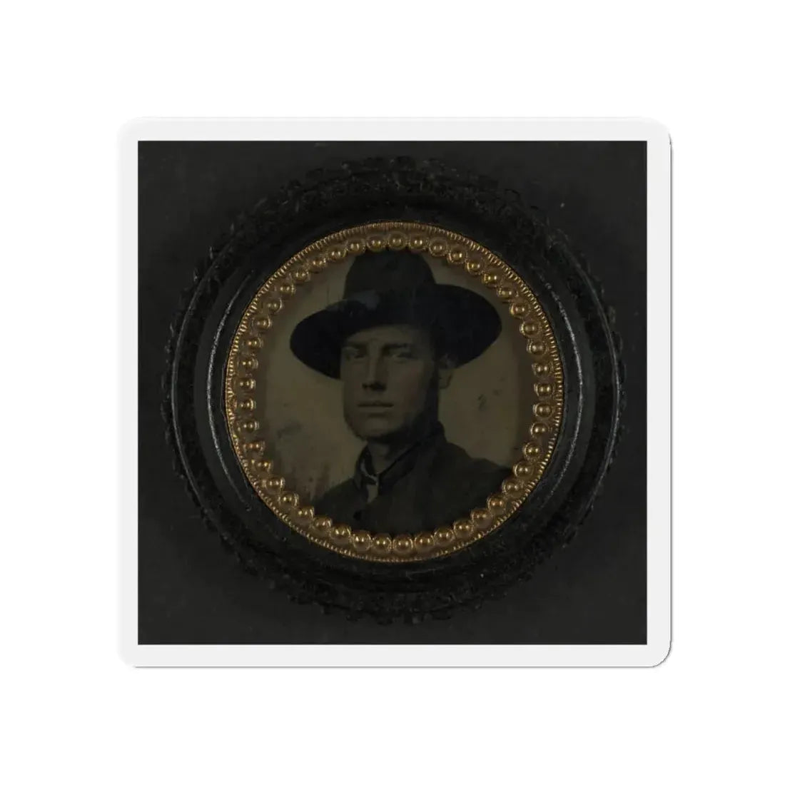 Unidentified Soldier In Union Uniform And Slouch Hat 003 (U.S. Civil War) Refrigerator Magnet 5 Inch Die-Cut - The Sticker Space