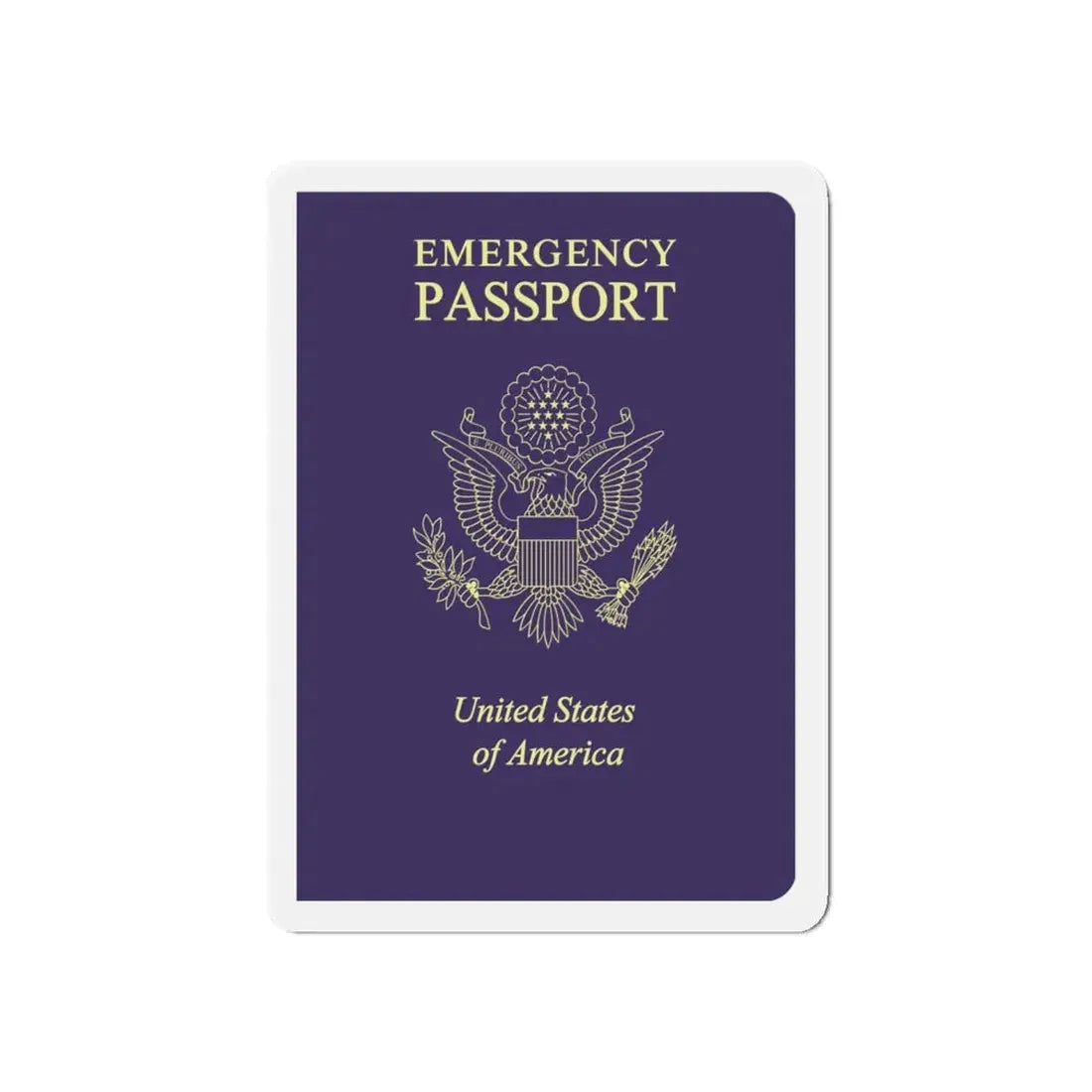 United States Emergency Passport - Refrigerator Magnet 5 Inch - The Sticker Space