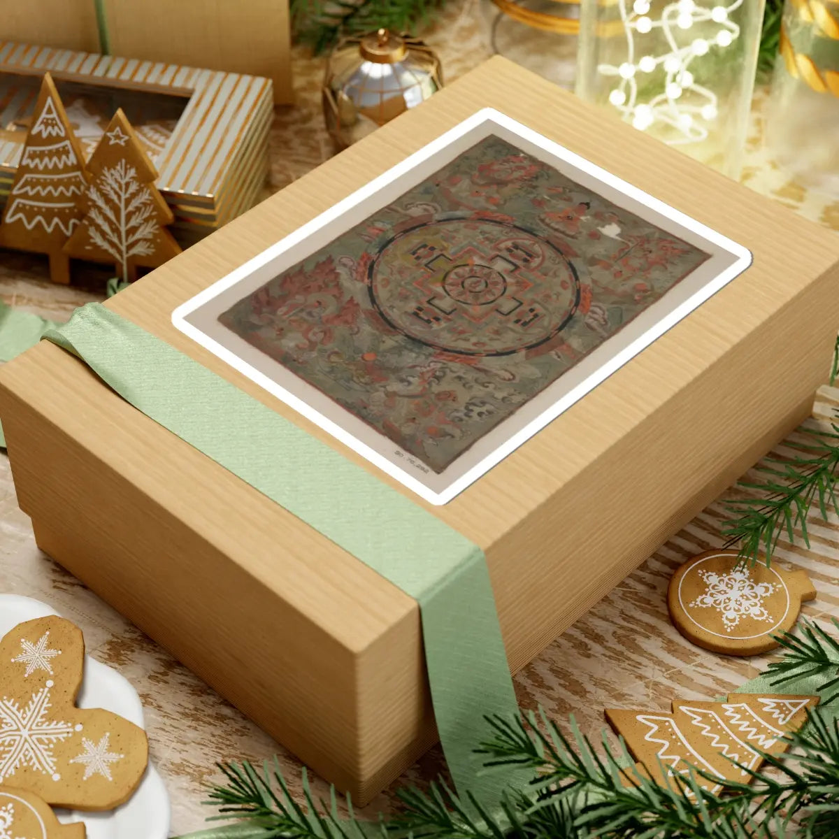 unknown - Buddha Surrounded By Bodhisattvas - 19th century - STICKER Vinyl Kiss-Cut Decal