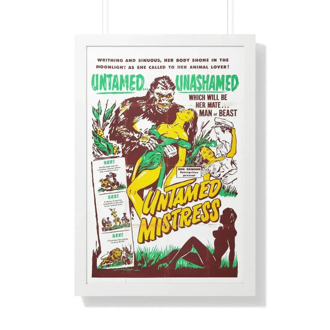 UNTAMED MISTRESS (2) 1956 - Framed Movie Poster 20" x 30" White - The Sticker Space