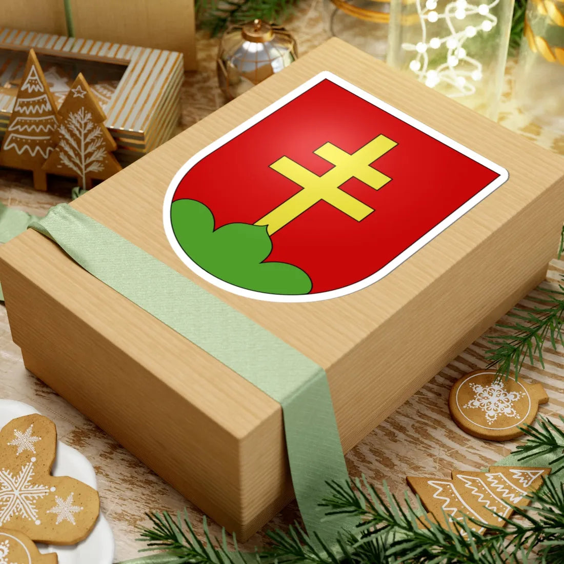 Unterbäch-coat of arms (Switzerland) (Coat of Arms) STICKER Vinyl Kiss-Cut Decal - The Sticker Space