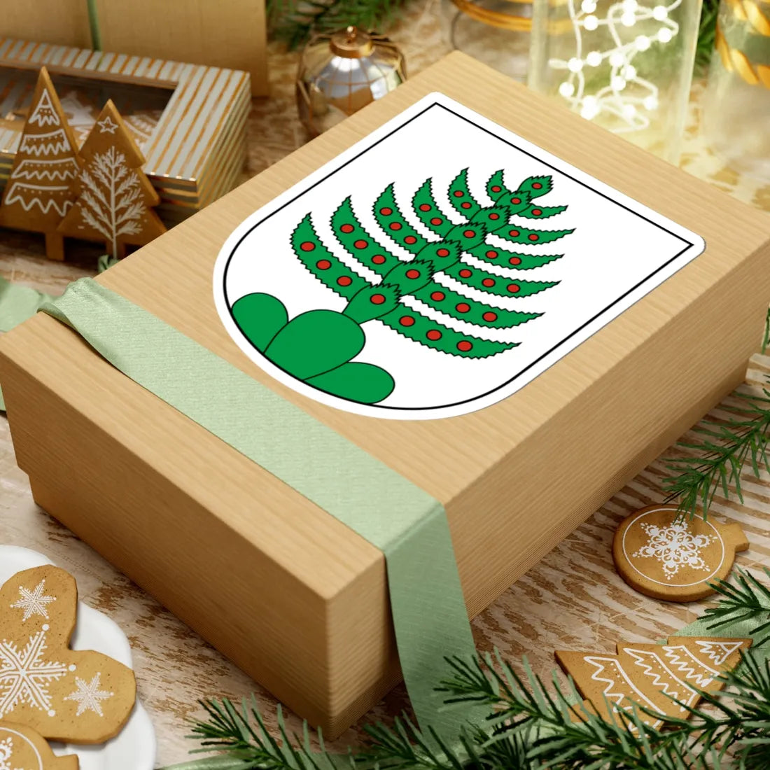 Unteriberg-blazon (Switzerland) (Coat of Arms) STICKER Vinyl Kiss-Cut Decal - The Sticker Space