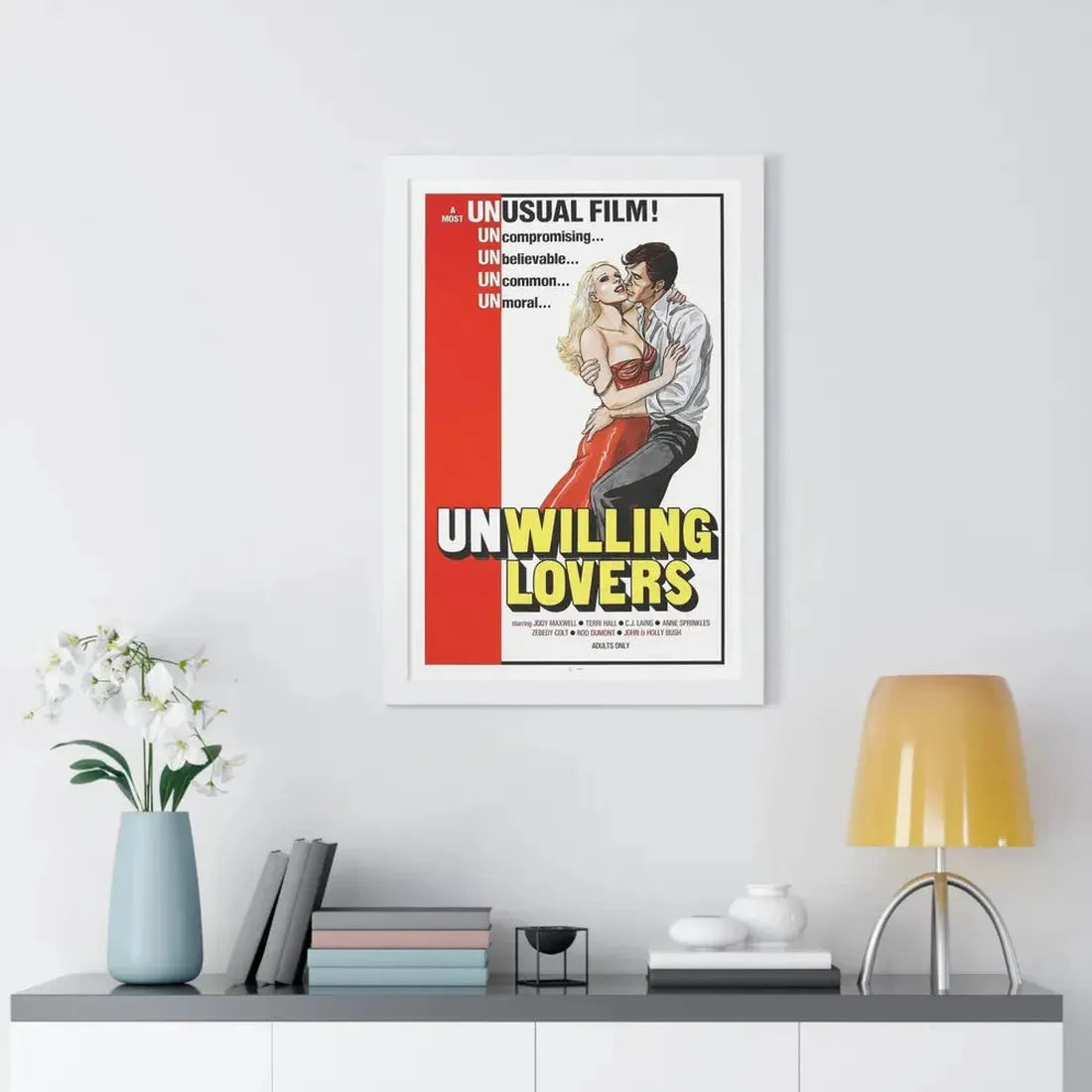 UNWILLING LOVERS 1977 - Framed Movie Poster - The Sticker Space