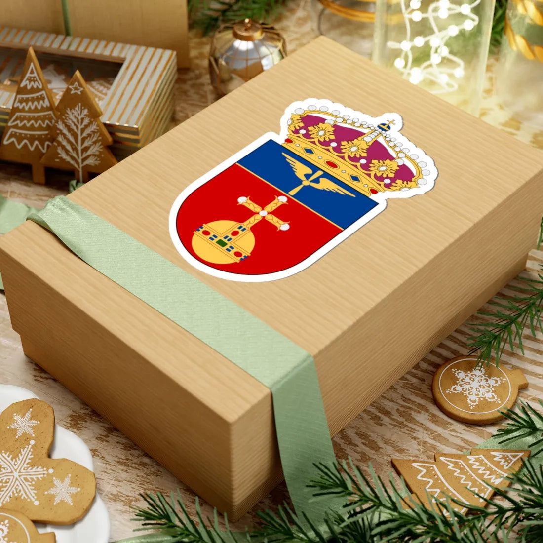 Upplands flygflottilj vapen (Sweden) (Coat of Arms) STICKER Vinyl Kiss-Cut Decal - The Sticker Space