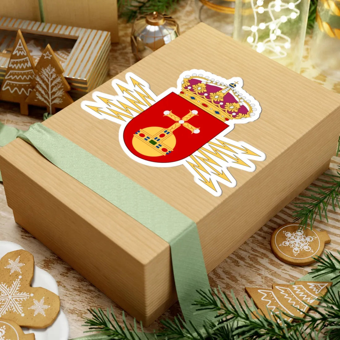 Upplands regemente vapen (Sweden) (Coat of Arms) STICKER Vinyl Kiss-Cut Decal - The Sticker Space