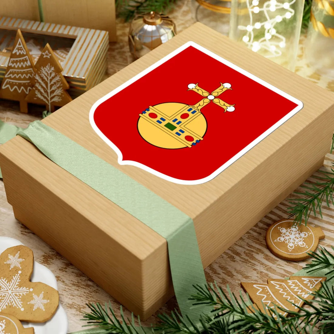 Uppsala län vapen b (Sweden) (Coat of Arms) STICKER Vinyl Kiss-Cut Decal - The Sticker Space