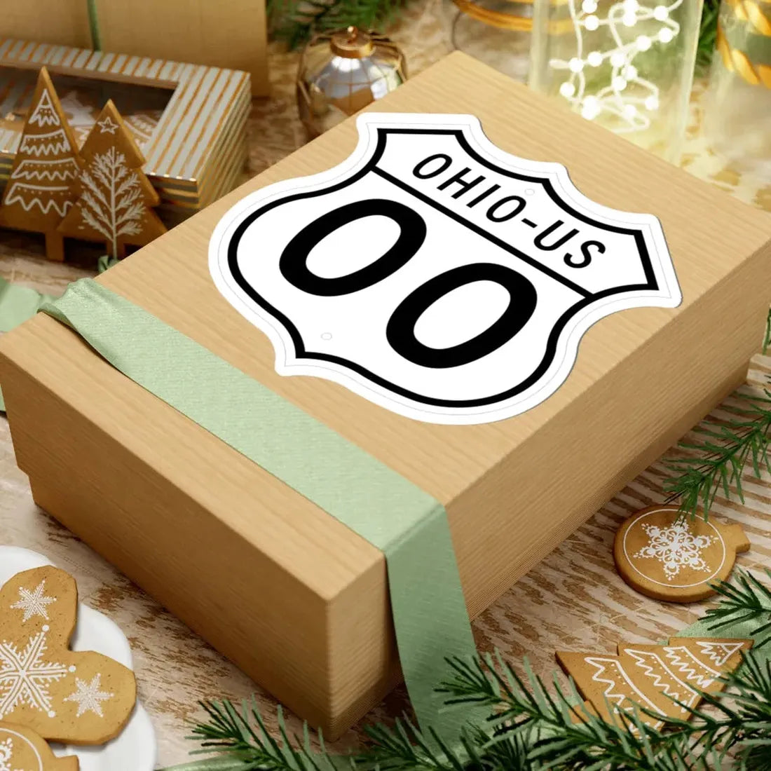 US 00 Ohio 1948 (Ohio) (Road Sign) STICKER Vinyl Kiss-Cut Decal - The Sticker Space