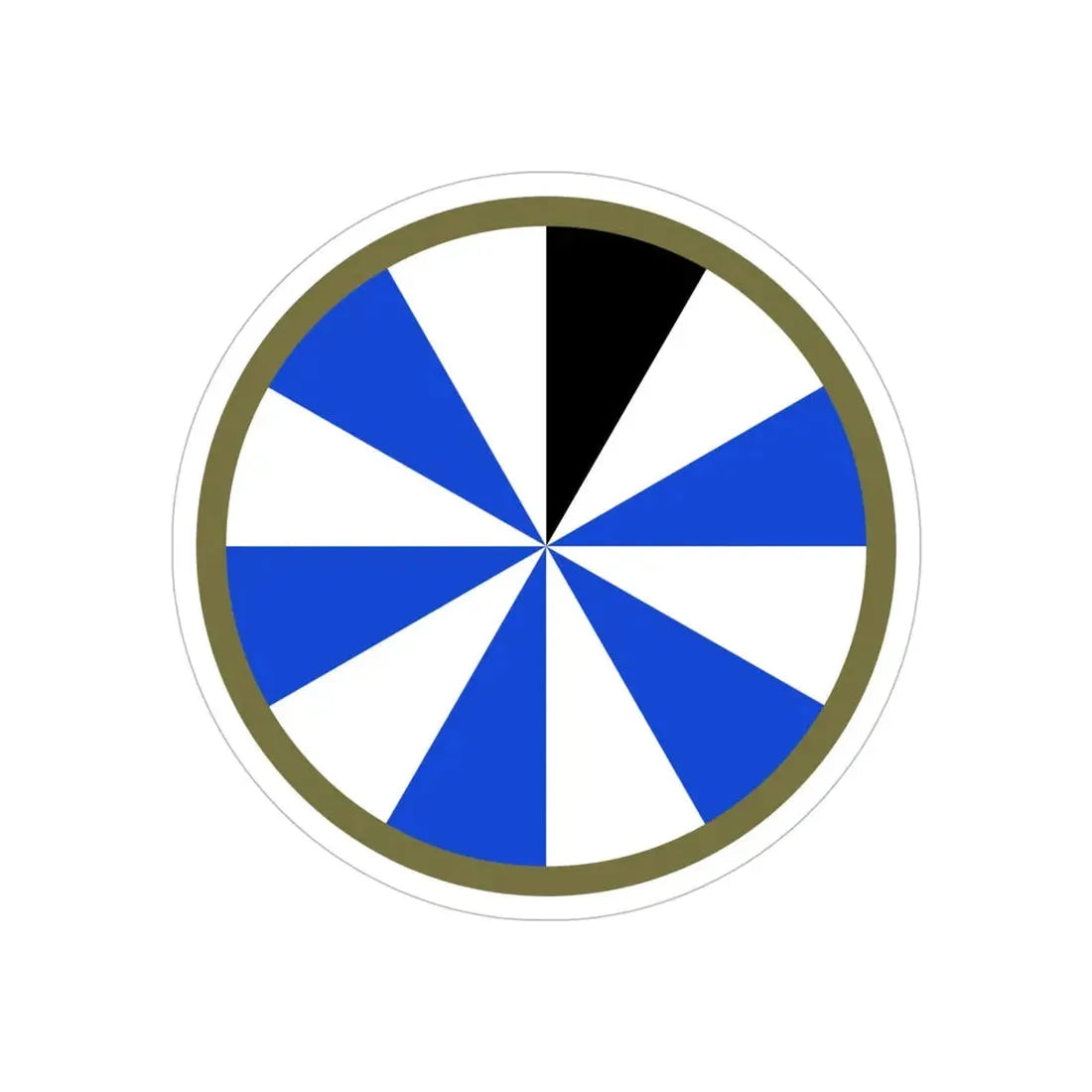 US 11th Infantry Division (U.S. Army) REVERSE PRINT Transparent Die-Cut STICKER 5 Inch Die-Cut Transparent - The Sticker Space