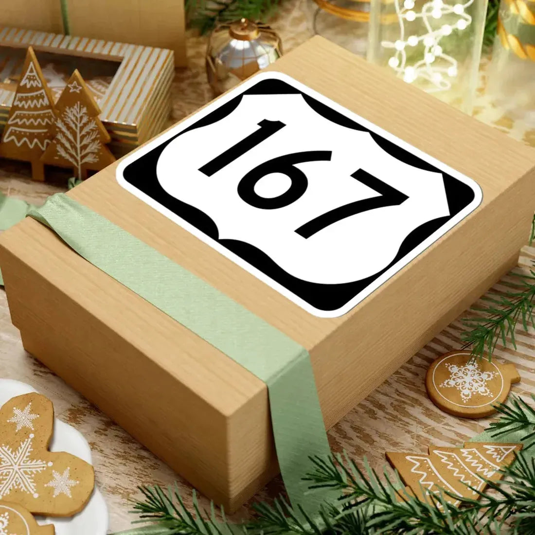 US 167 AR (Arkansas) (Road Sign) STICKER Vinyl Kiss-Cut Decal - The Sticker Space