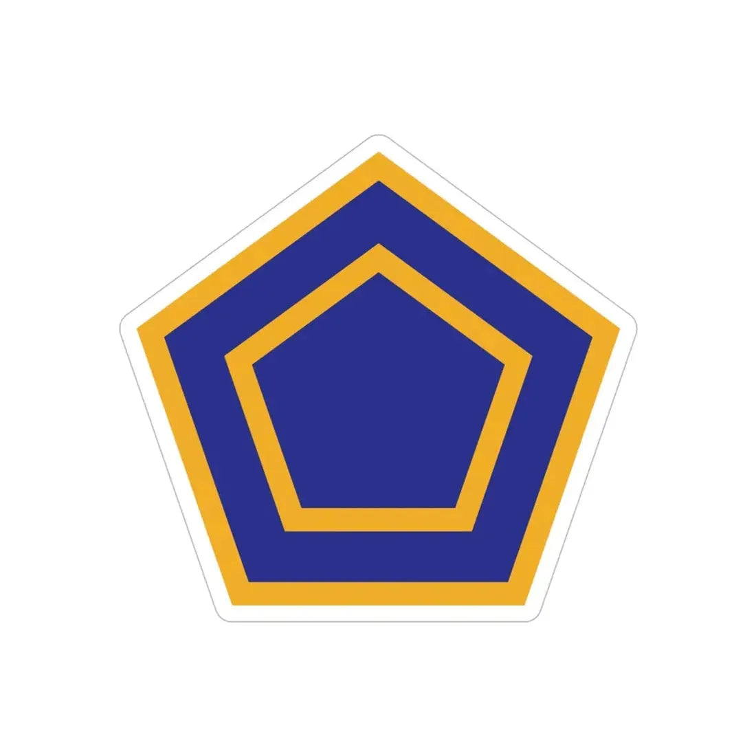 US 55th Infantry Division (U.S. Army) REVERSE PRINT Transparent Die-Cut STICKER 5 Inch Die-Cut Transparent - The Sticker Space