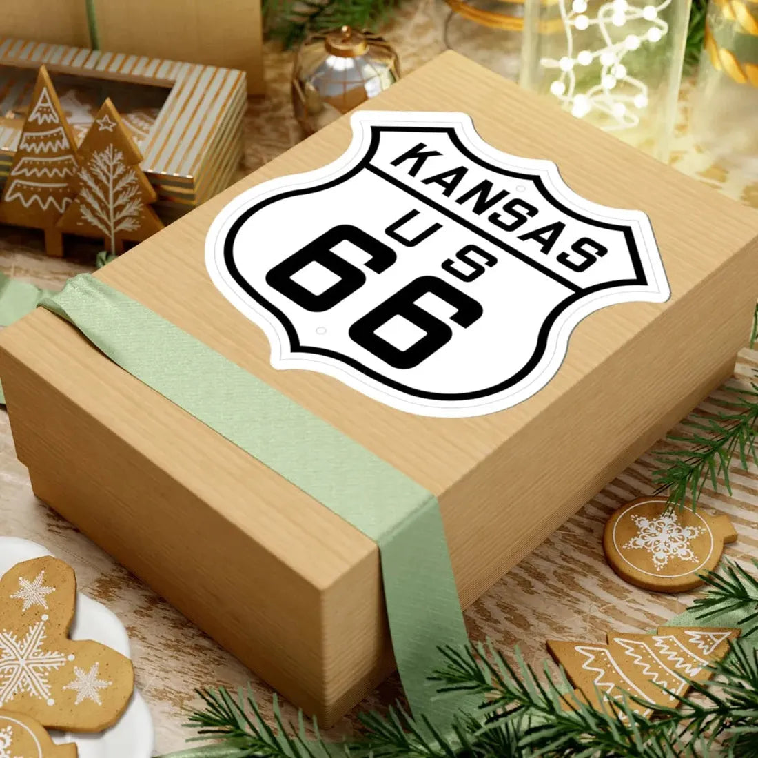 US 66 Kansas 1926 (Kansas) (Road Sign) STICKER Vinyl Kiss-Cut Decal - The Sticker Space