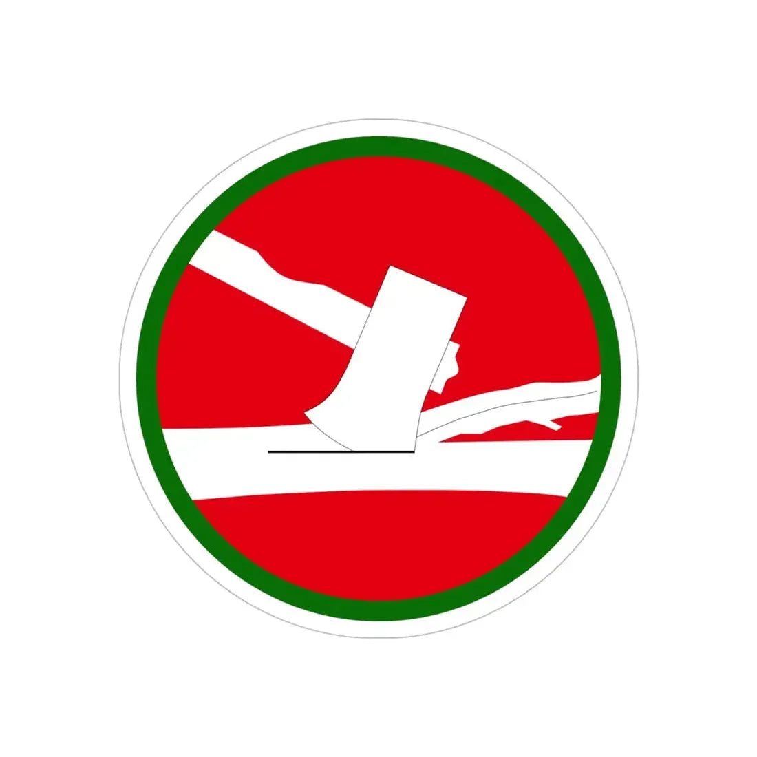 US 84th Infantry Division (U.S. Army) REVERSE PRINT Transparent Die-Cut STICKER 5 Inch Die-Cut Transparent - The Sticker Space