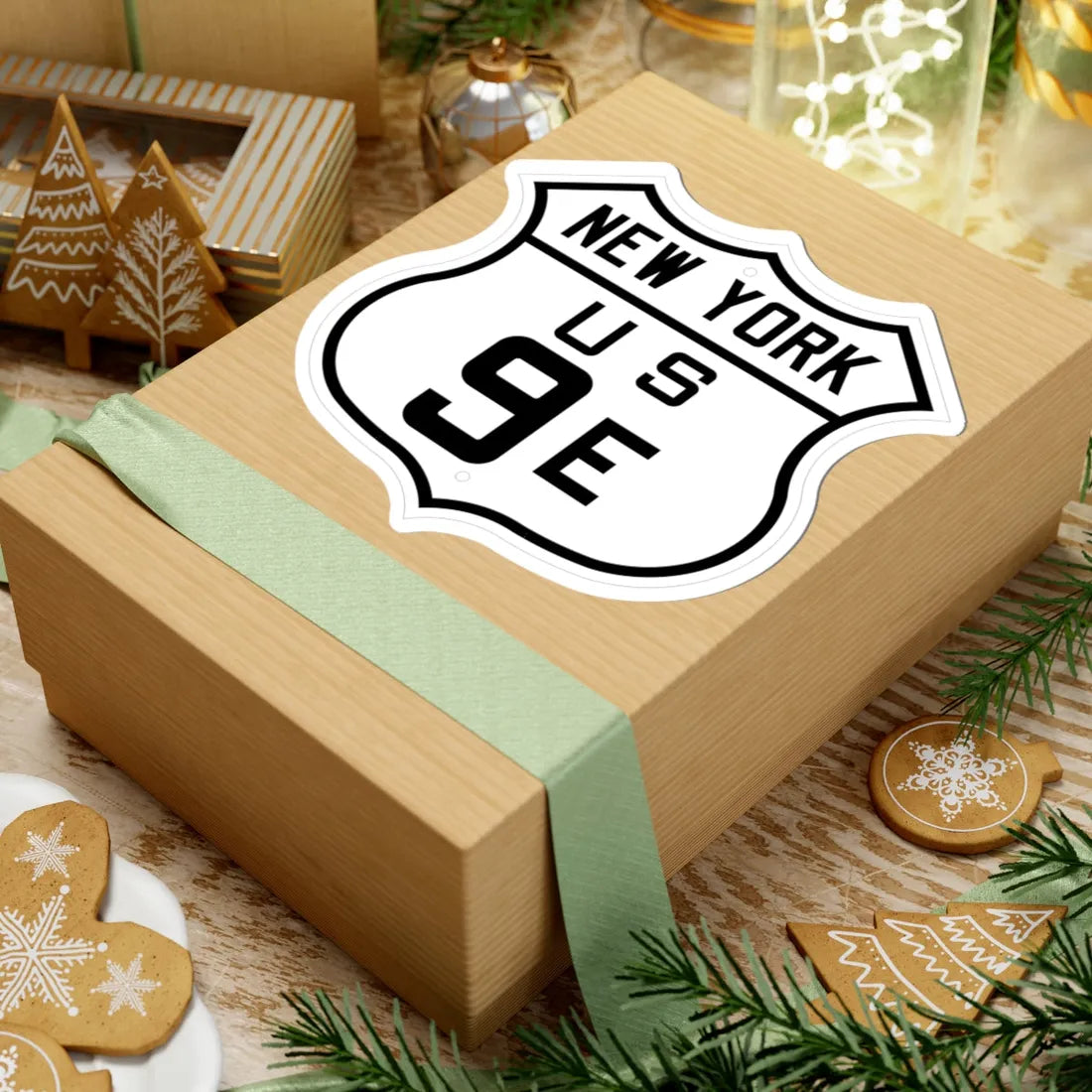 US 9E New York 1926 (New York) (Road Sign) STICKER Vinyl Kiss-Cut Decal - The Sticker Space