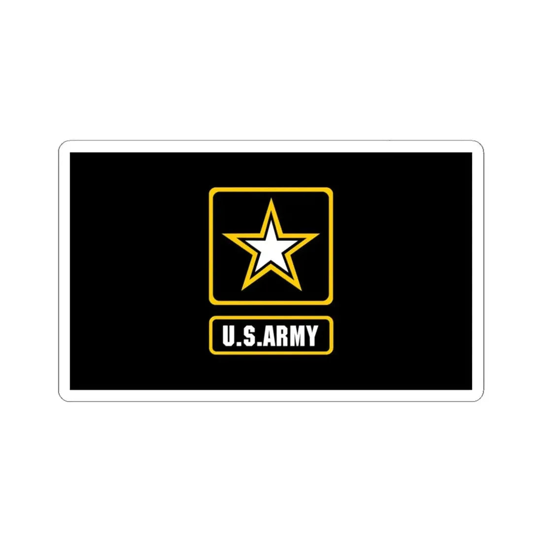US Army logo flag (United States) STICKER Vinyl Kiss-Cut Decal 6 Inch White - The Sticker Space