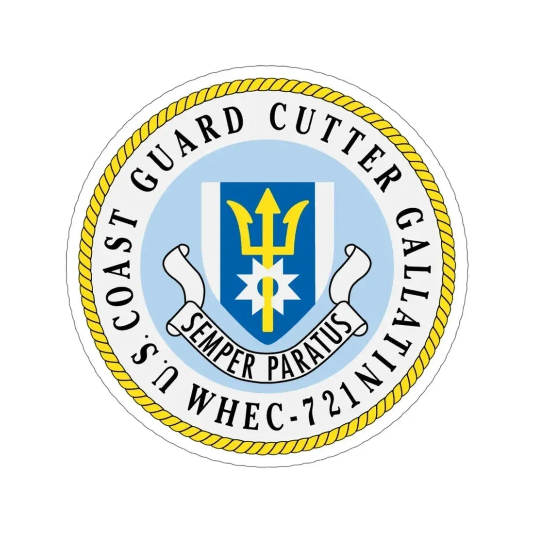 US Coast Guard Cutter Gallatin WHEC 721 (U.S. Coast Guard) STICKER Vinyl Die-Cut Decal 5 Inch - The Sticker Space