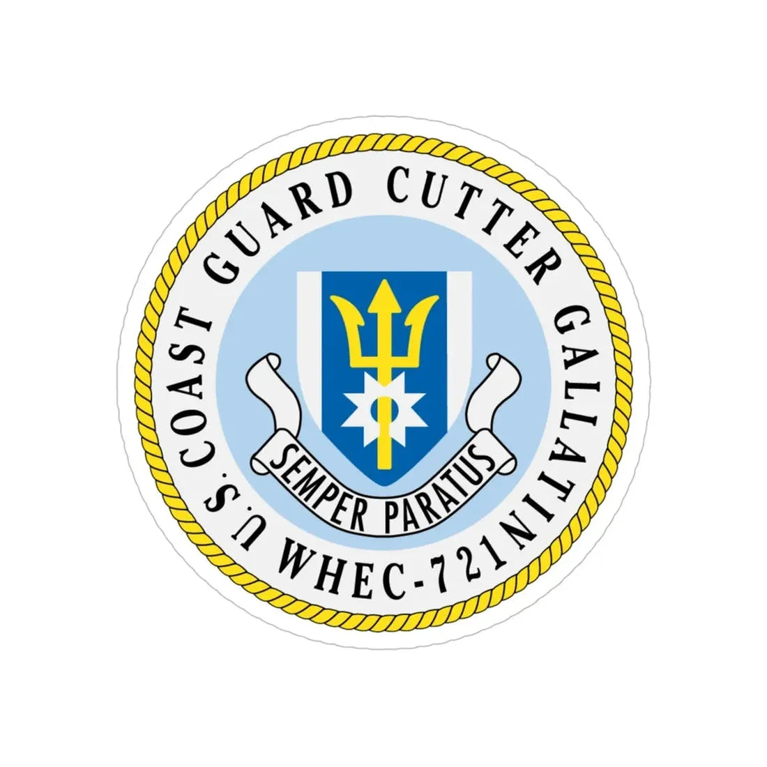 US Coast Guard Cutter Gallatin WHEC 721 (U.S. Coast Guard) Transparent STICKER Die-Cut Vinyl Decal 5 Inch - The Sticker Space