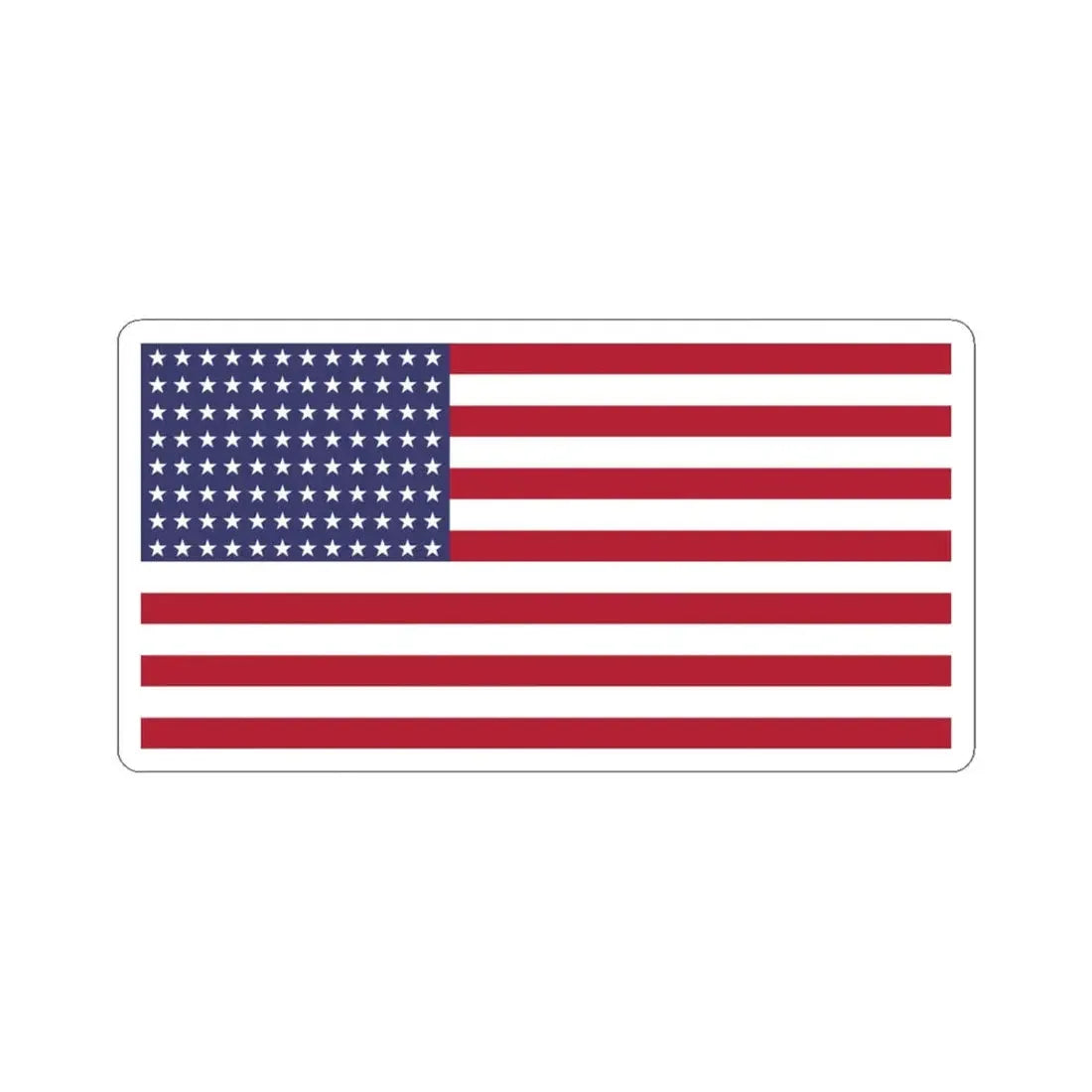 US flag 96 stars (United States) STICKER Vinyl Kiss-Cut Decal 6 Inch White - The Sticker Space