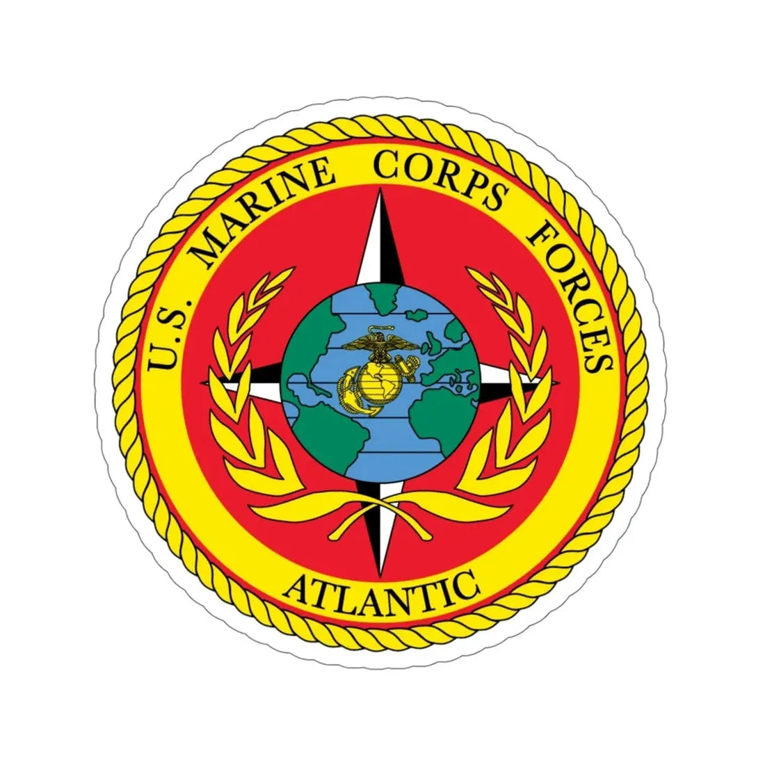 US Marines Corps Forces Atlantic (USMC) STICKER Vinyl Die-Cut Decal 5 Inch - The Sticker Space