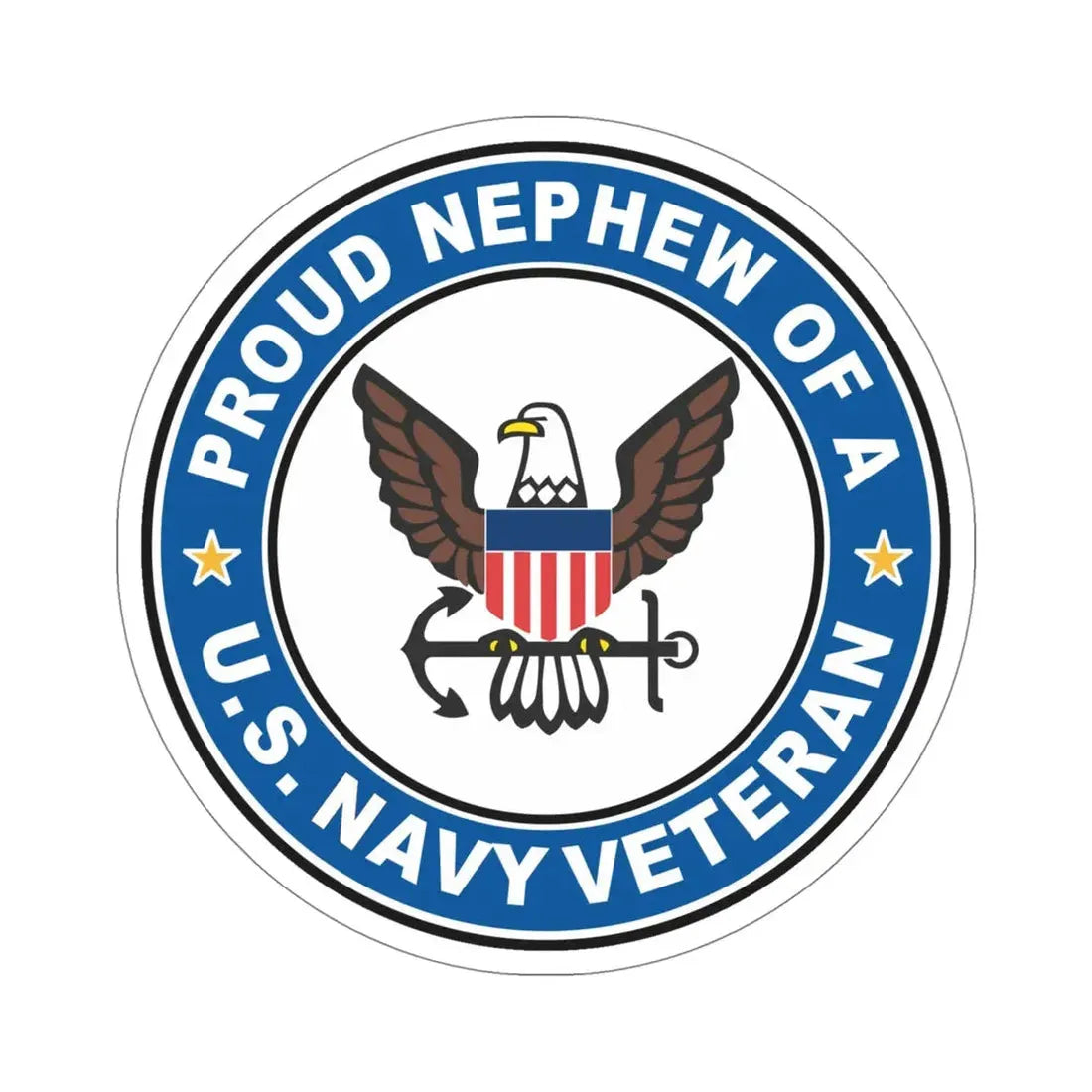 US Navy Veteran Proud Nephew (U.S. Navy) STICKER Vinyl Die-Cut Decal 5 Inch - The Sticker Space