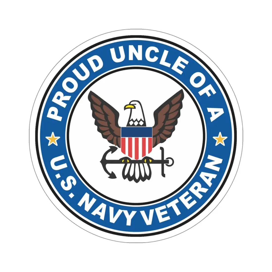 US Navy Veteran Proud Uncle (U.S. Navy) STICKER Vinyl Die-Cut Decal 5 Inch - The Sticker Space
