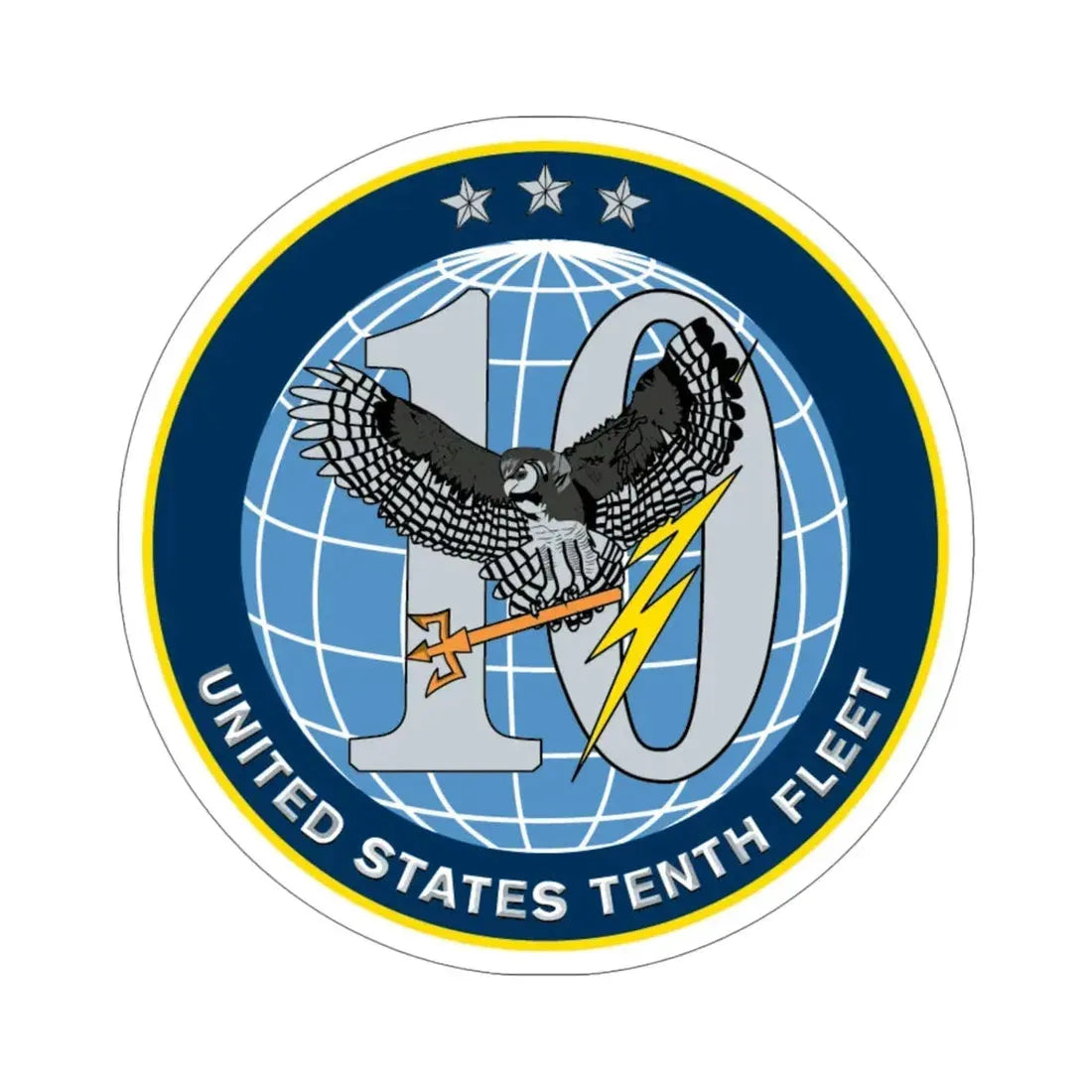 US Tenth Fleet (U.S. Navy) STICKER Vinyl Die-Cut Decal 5 Inch - The Sticker Space
