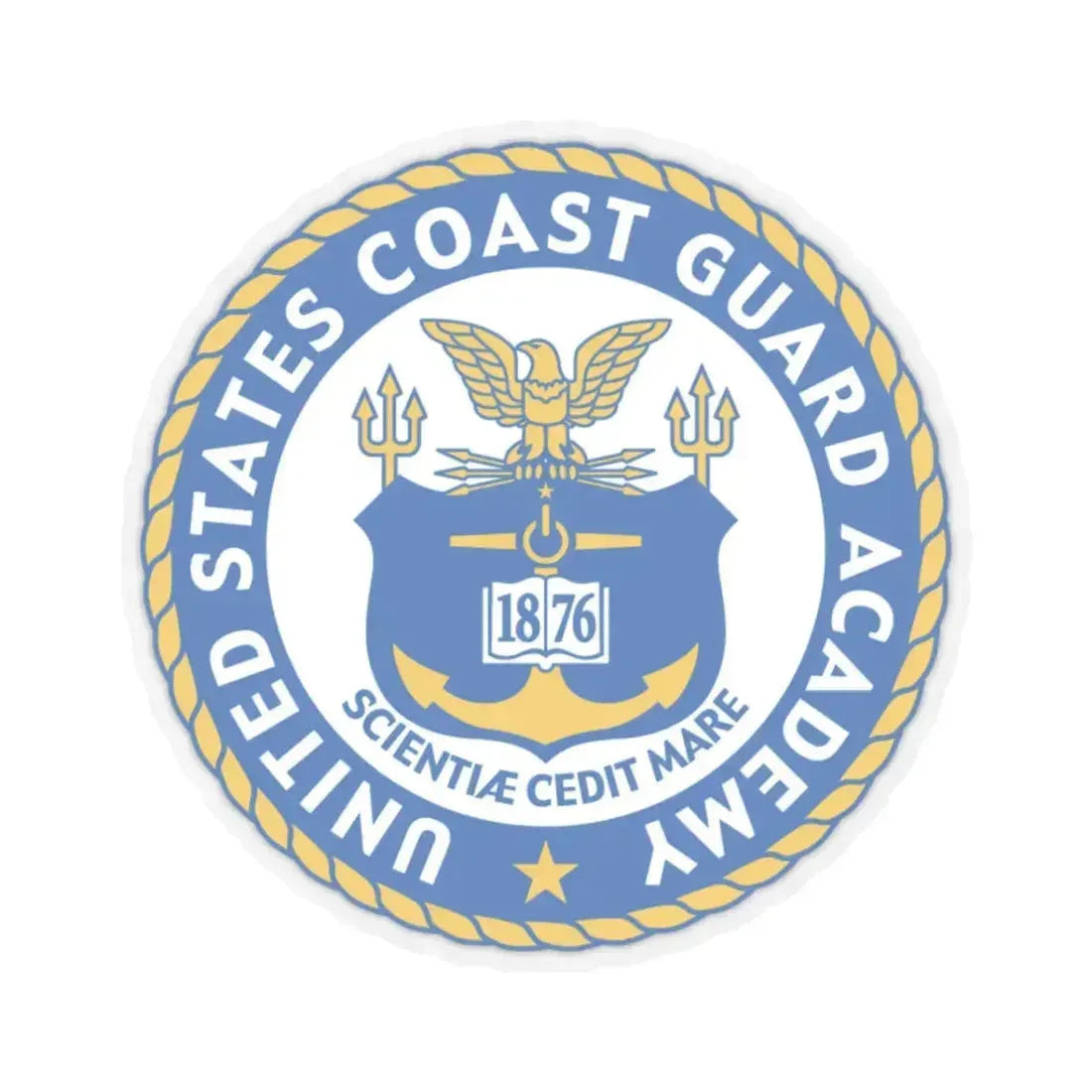 USCG Academy (U.S. Coast Guard) STICKER Vinyl Kiss-Cut Decal 3 Inch Transparent - The Sticker Space