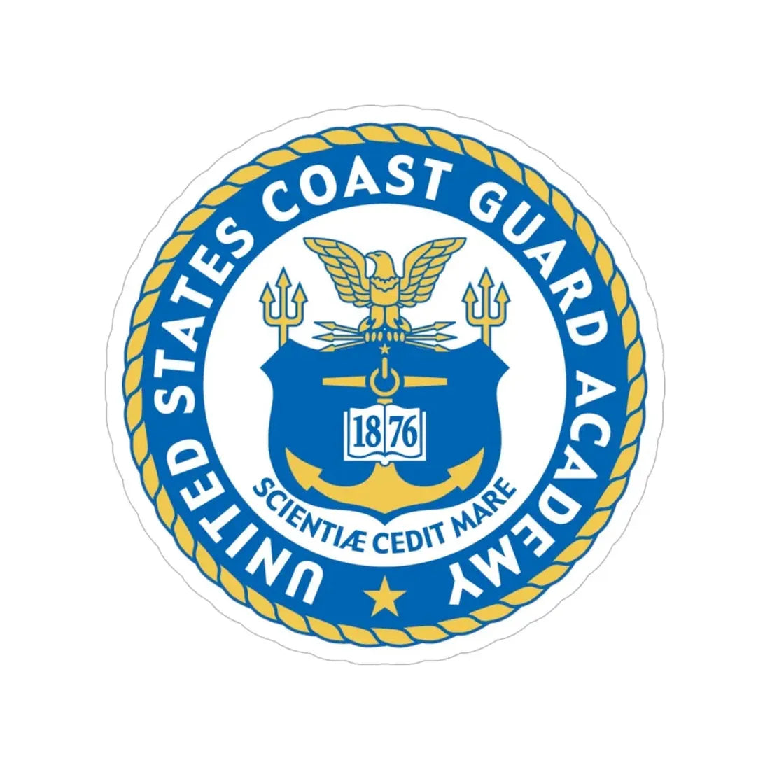USCG Academy (U.S. Coast Guard) Transparent STICKER Die-Cut Vinyl Decal 5 Inch - The Sticker Space