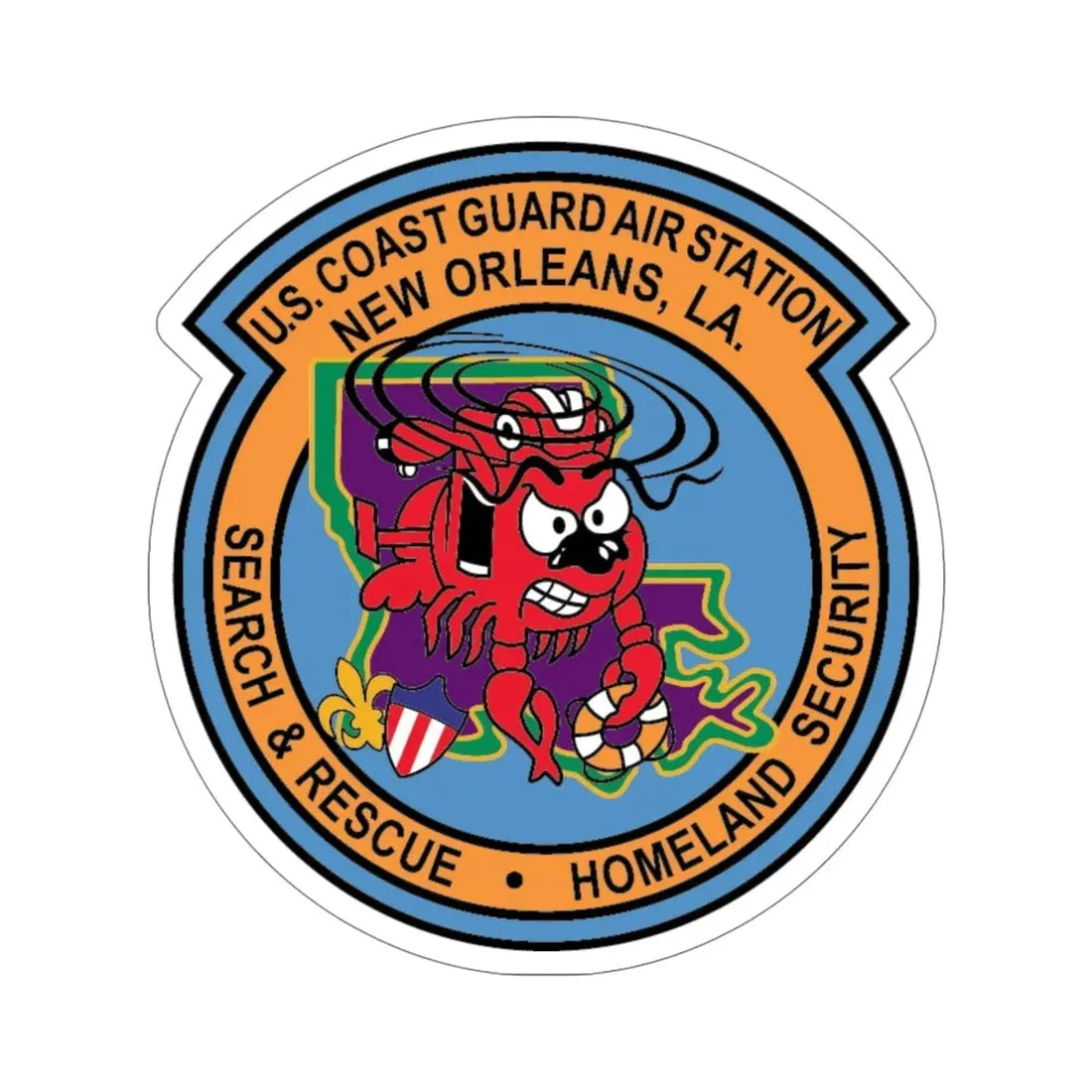 USCG Air Station New Orleans (U.S. Coast Guard) STICKER Vinyl Die-Cut Decal 5 Inch - The Sticker Space