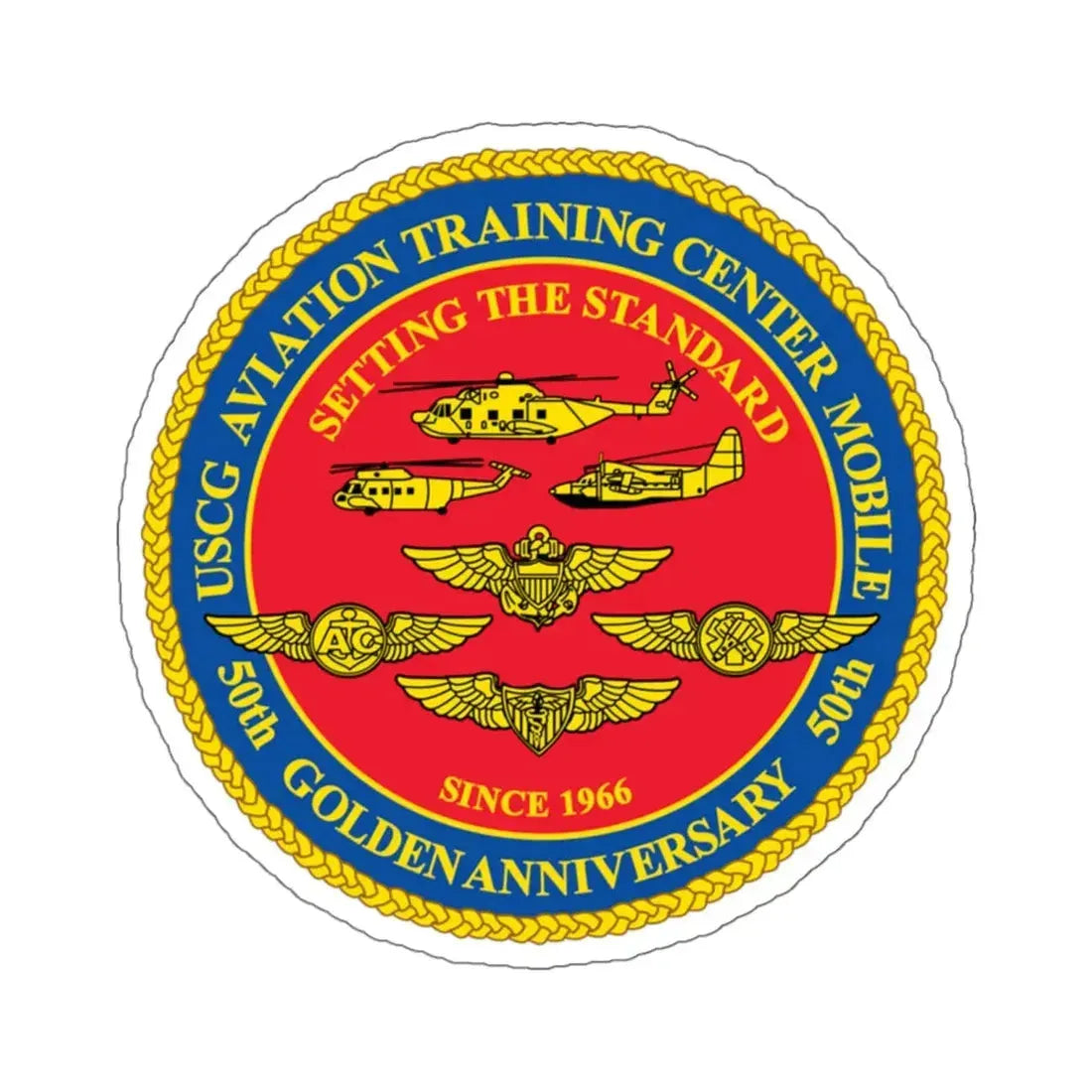 USCG Aviation Training Center Mobile (U.S. Coast Guard) STICKER Vinyl Kiss-Cut Decal 6 Inch White - The Sticker Space