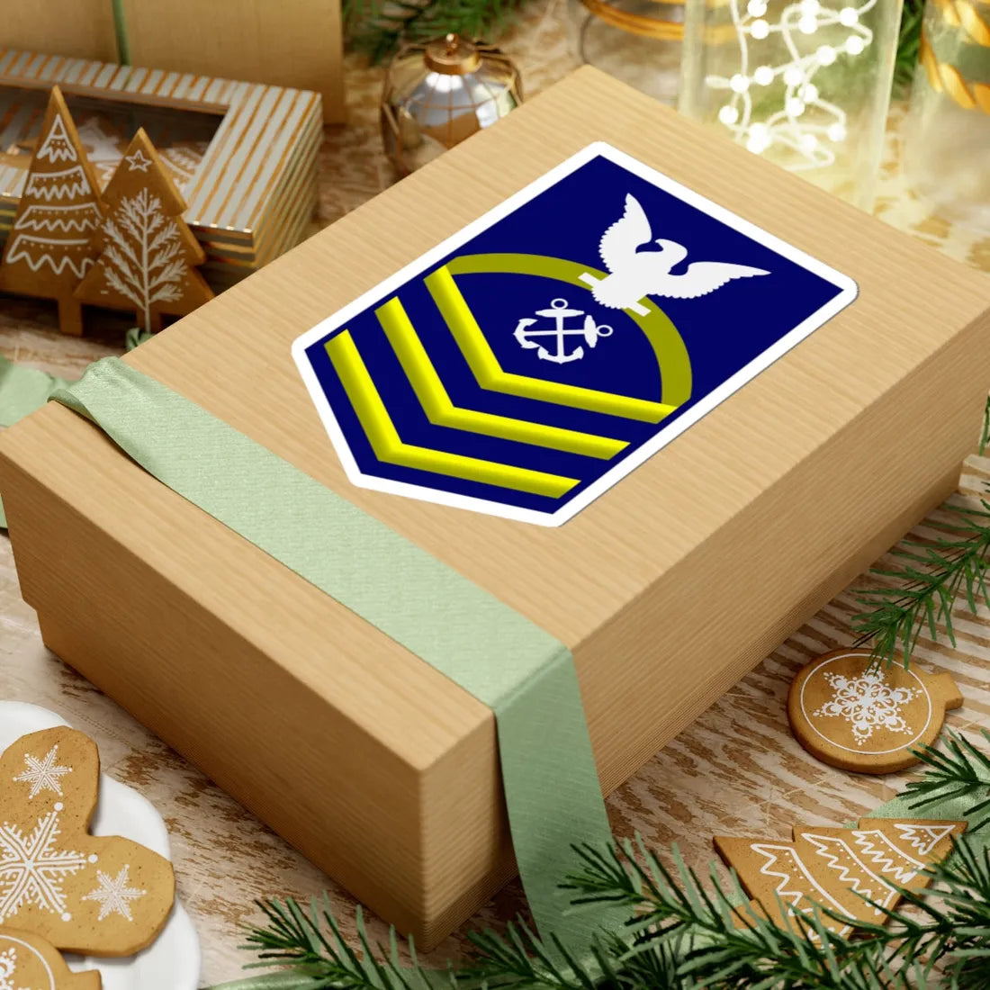 USCG CPO (United States) (Military Rank) STICKER Vinyl Kiss-Cut Decal - The Sticker Space