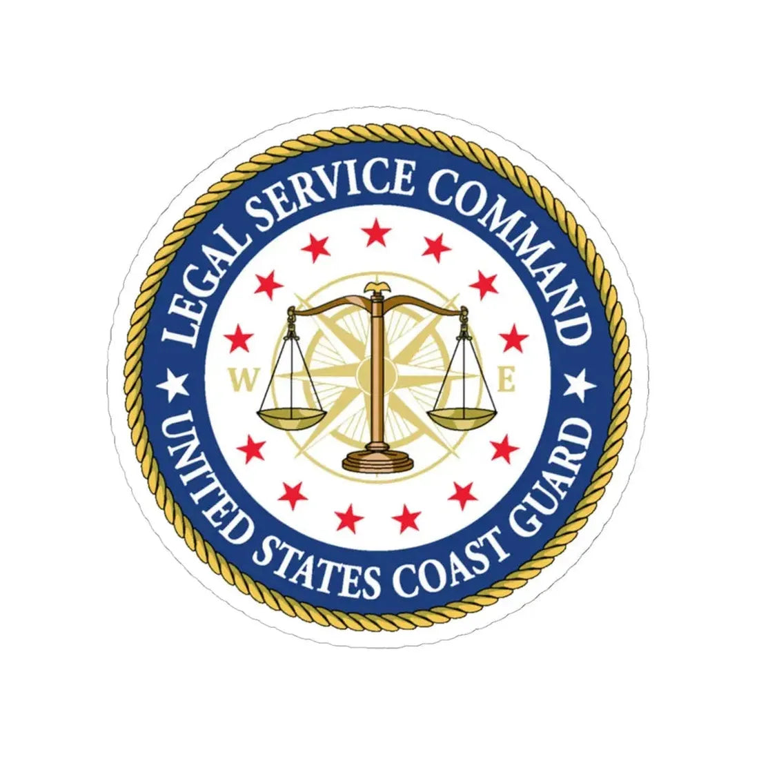 USCG Legal Service Command (U.S. Coast Guard) STICKER Vinyl Kiss-Cut Decal 6 Inch White - The Sticker Space