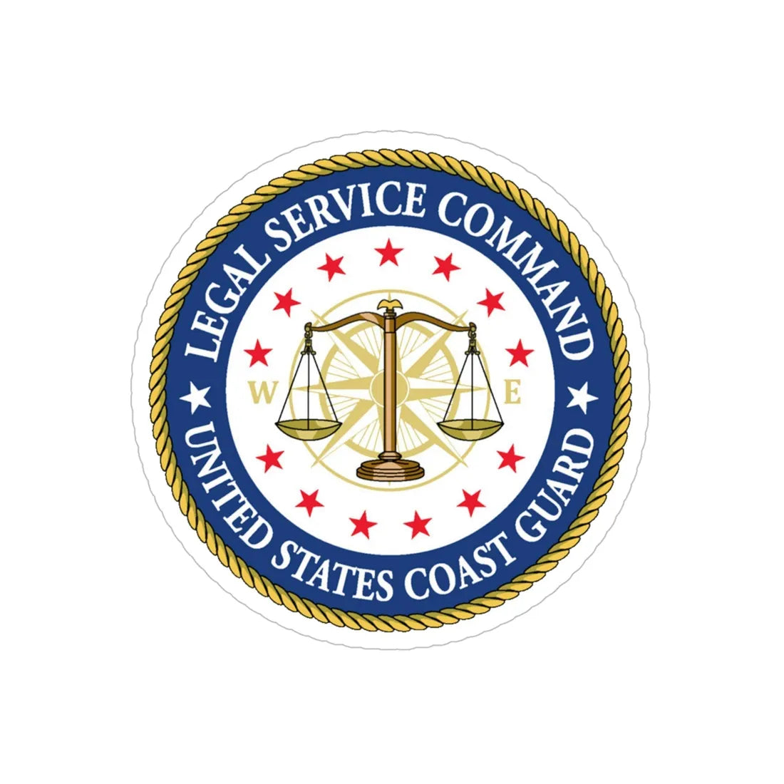 USCG Legal Service Command (U.S. Coast Guard) Transparent STICKER Die-Cut Vinyl Decal 5 Inch - The Sticker Space