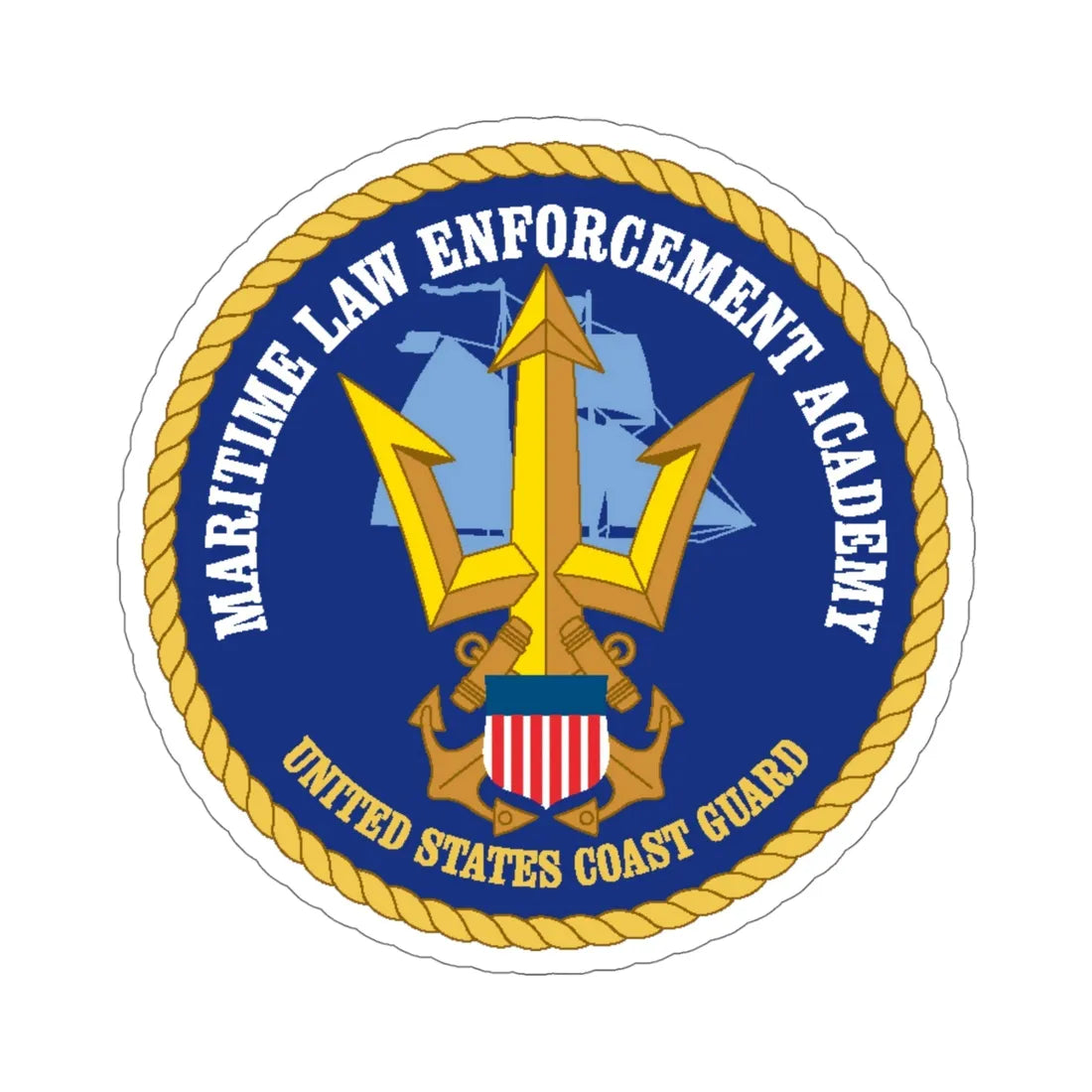 USCG Maritime Law Enforcement Academy (U.S. Coast Guard) STICKER Vinyl Die-Cut Decal 5 Inch - The Sticker Space